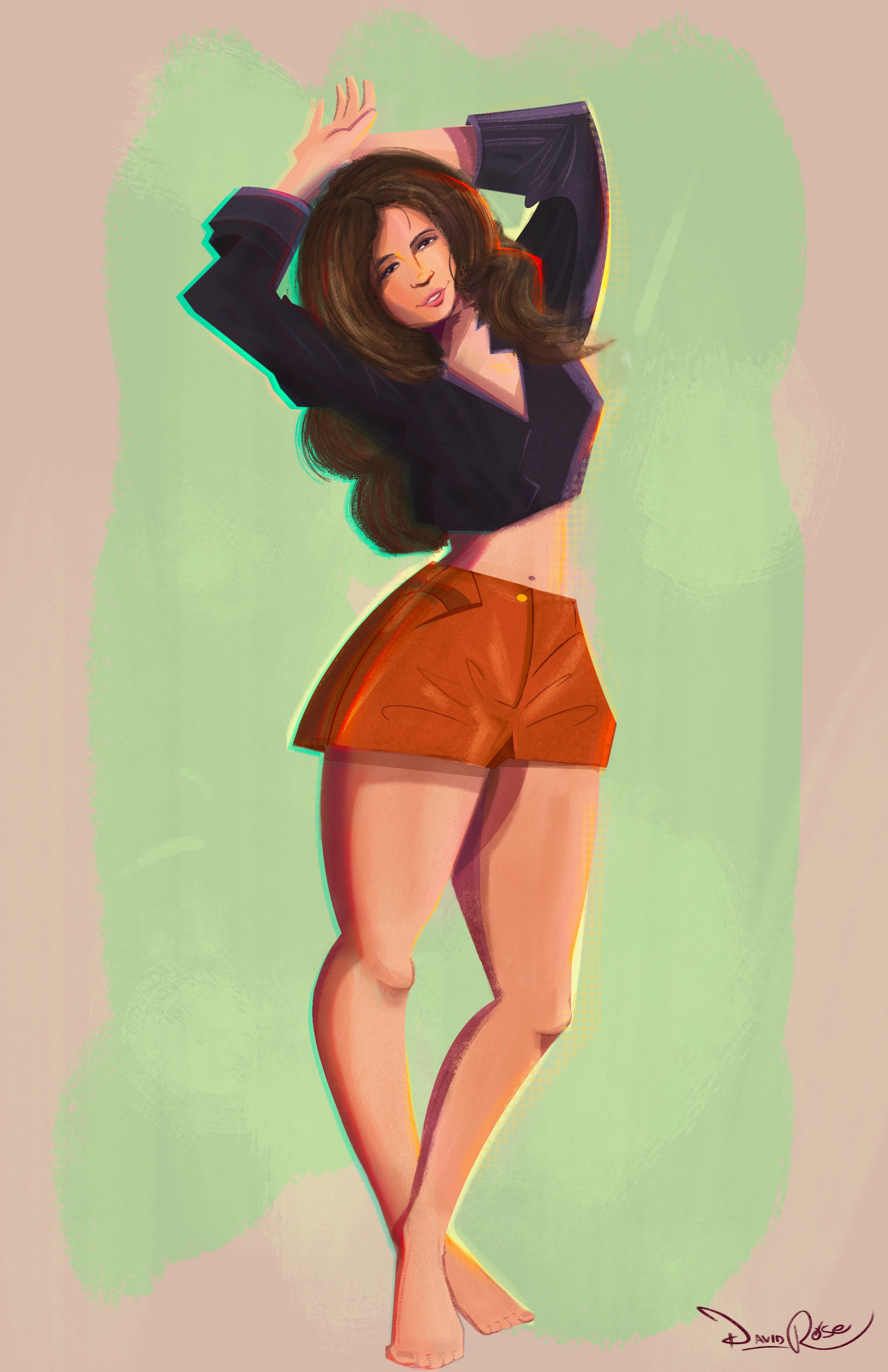 Portfolio artwork of a woman posing