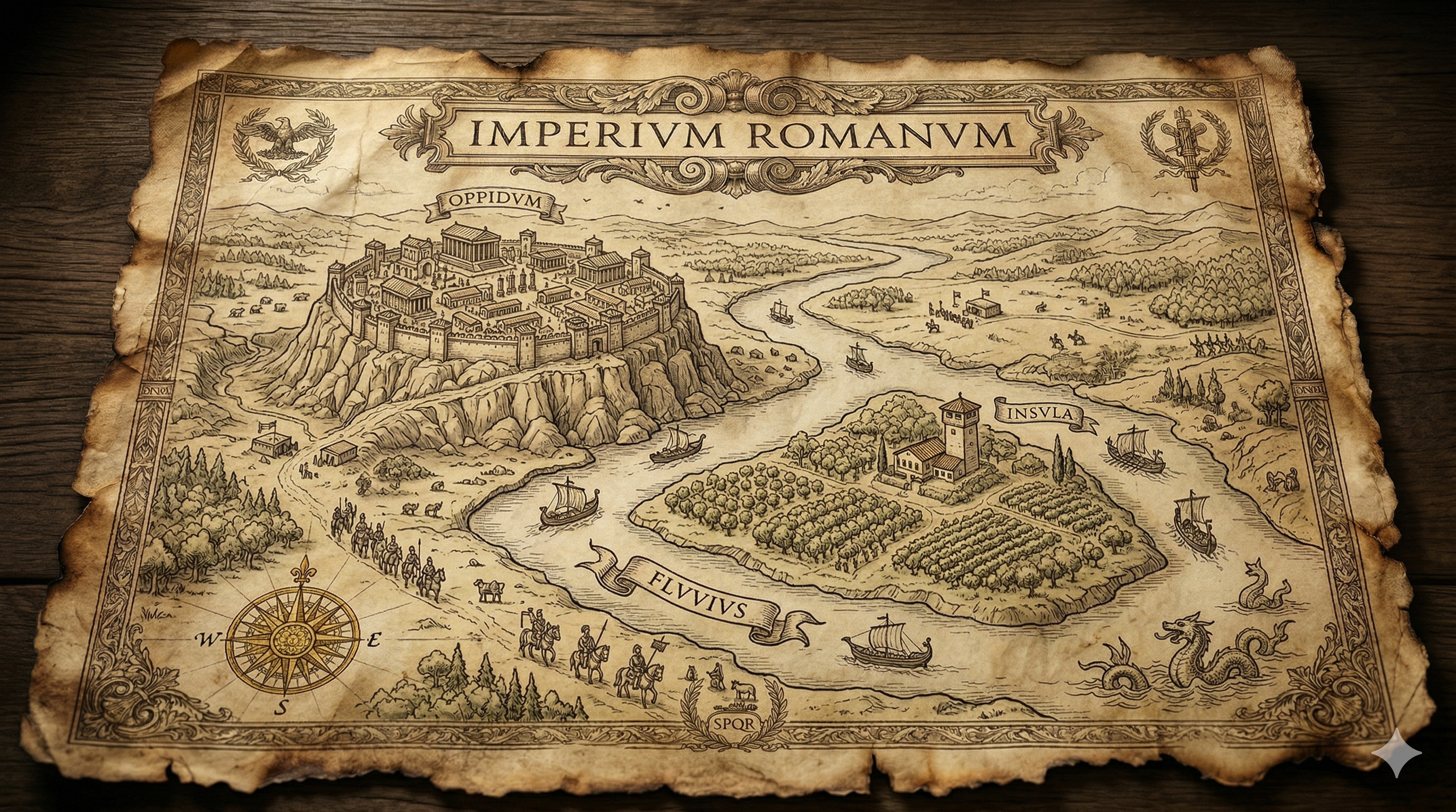 Isla, ciudad y río en Latín