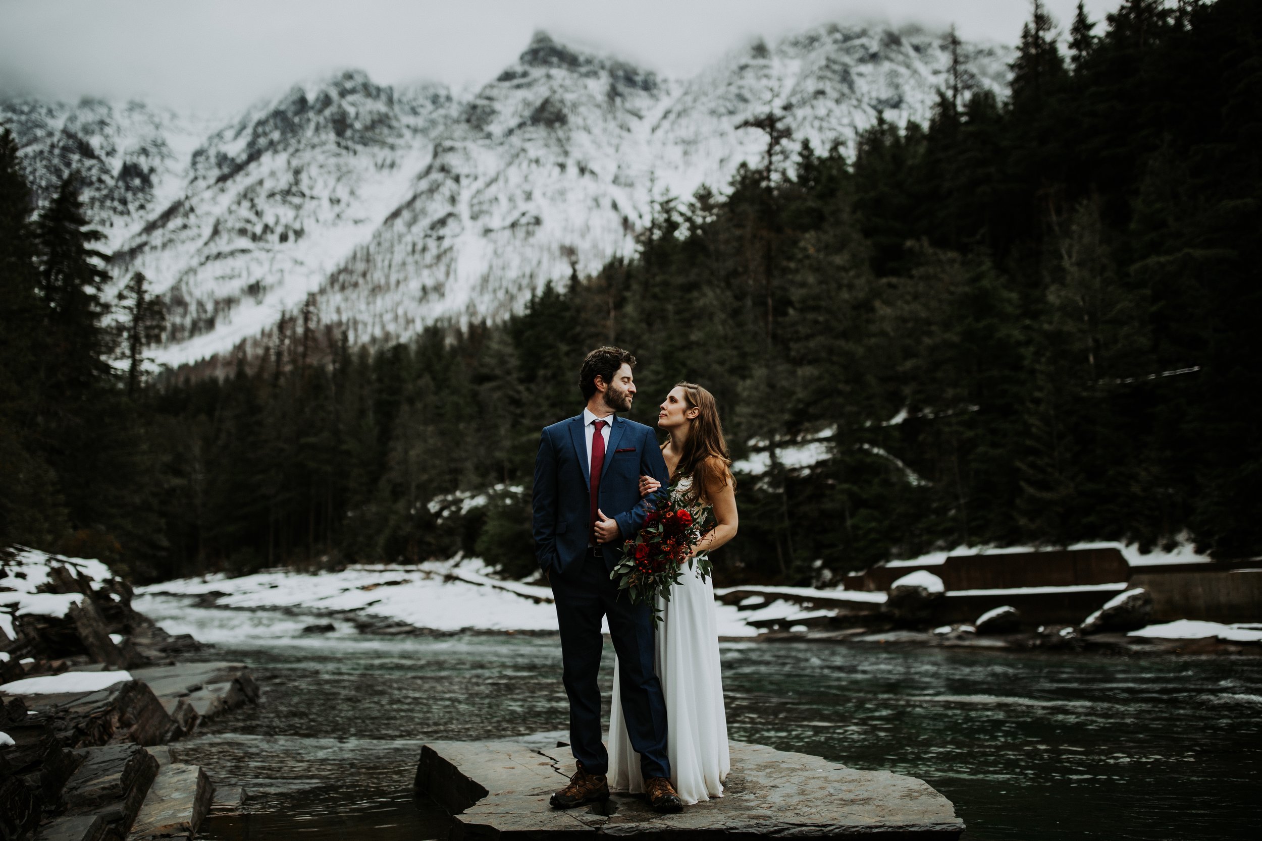 Glacier National Park elopement photographed by Aundrea Marie Photography