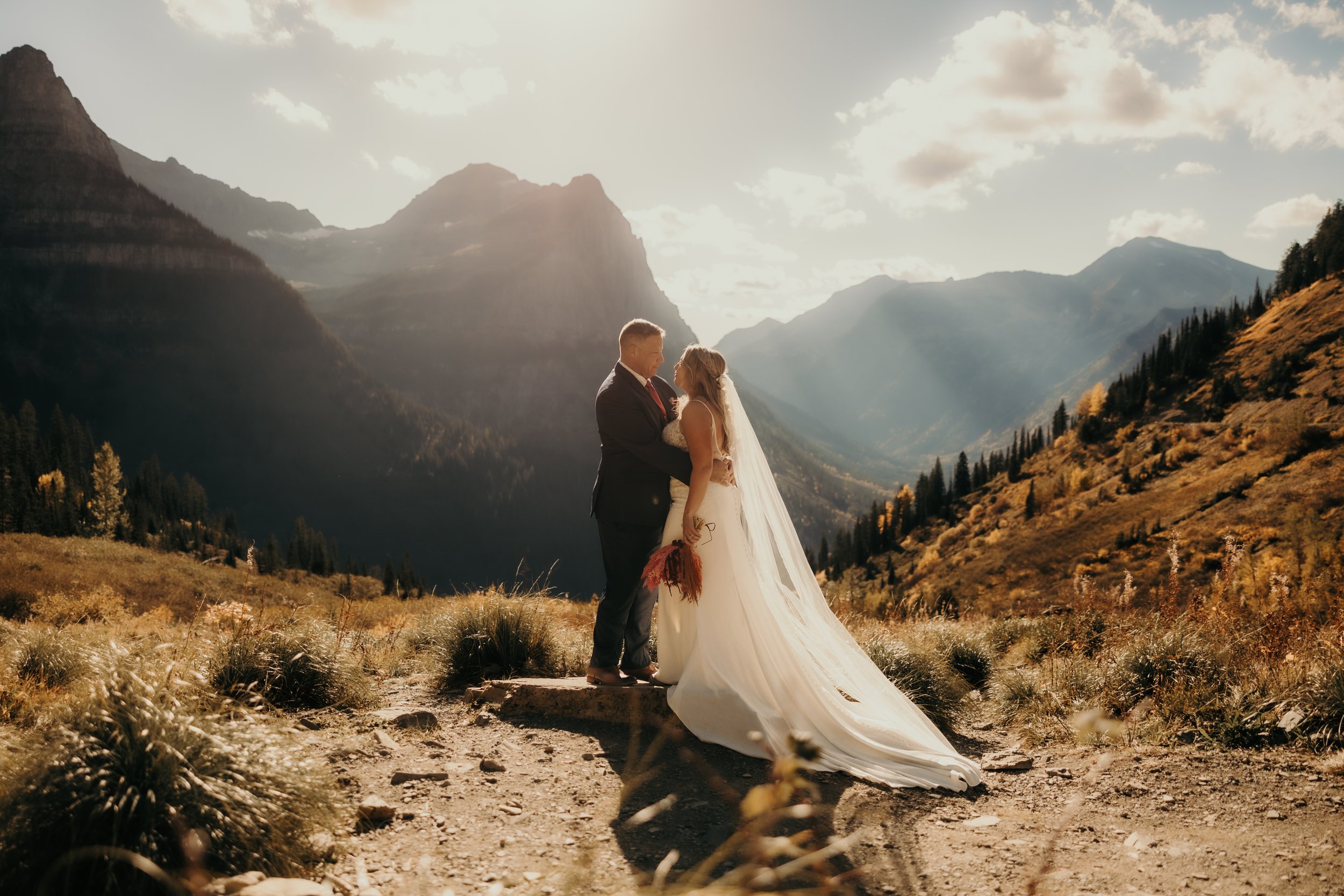 Drew and Jeremy together before their Glacier National Park elopement