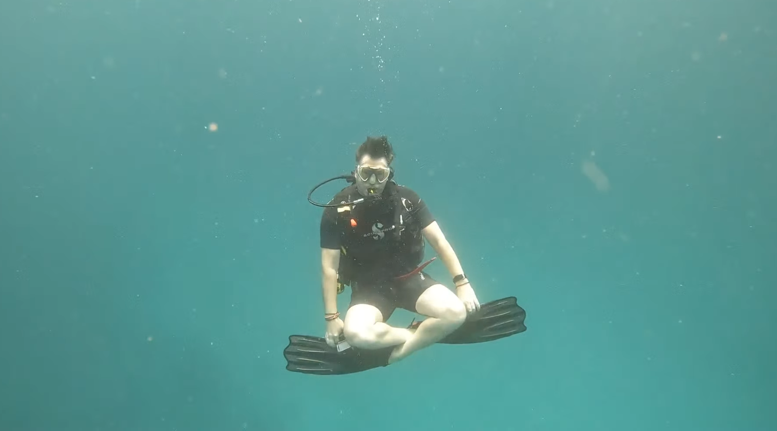 Andrew May scuba diving
