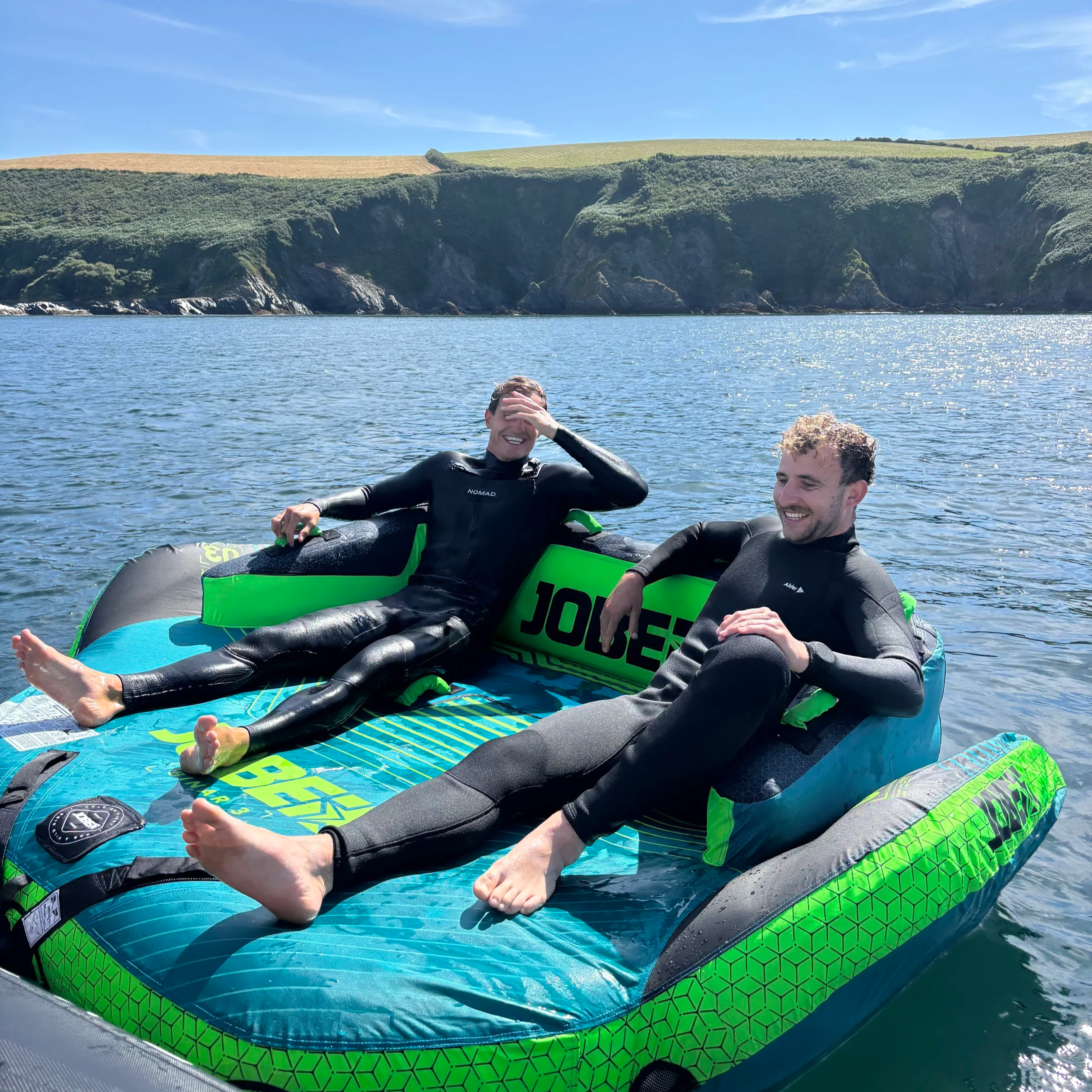 Surfer riding a wave