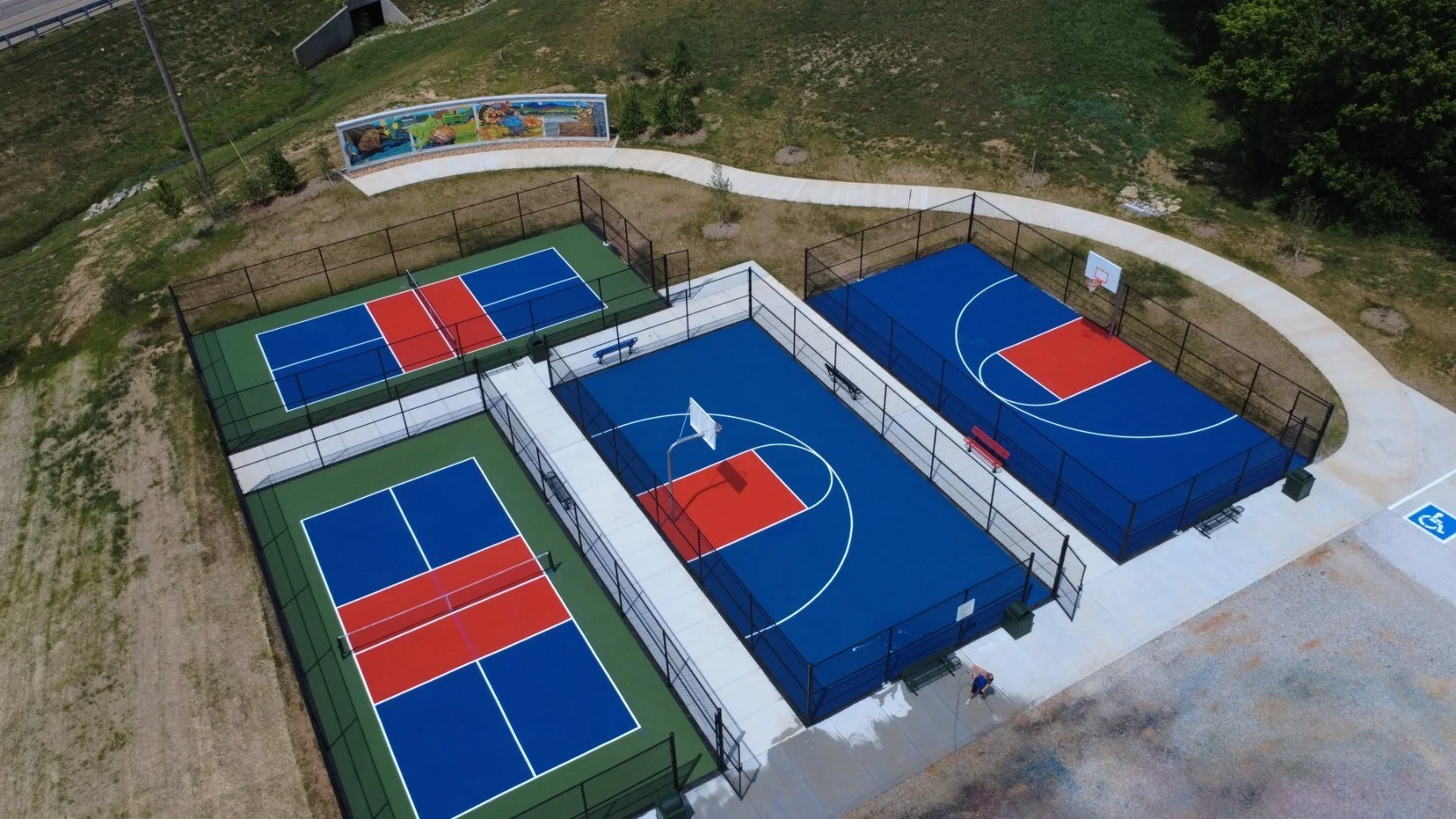 Completed municipal athletic facility