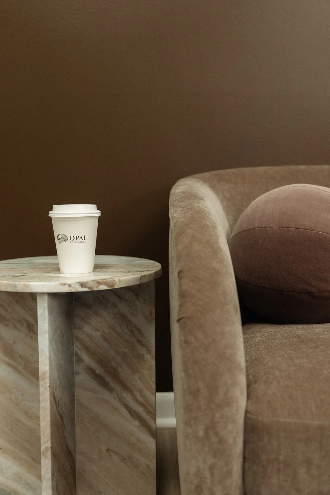 A calm, welcoming space at the Opal Psychological office in La Jolla
