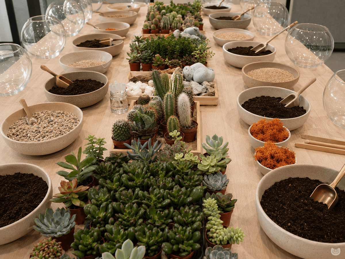 Terrarium i kaktusy — materiały warsztatowe WELL: Jesień