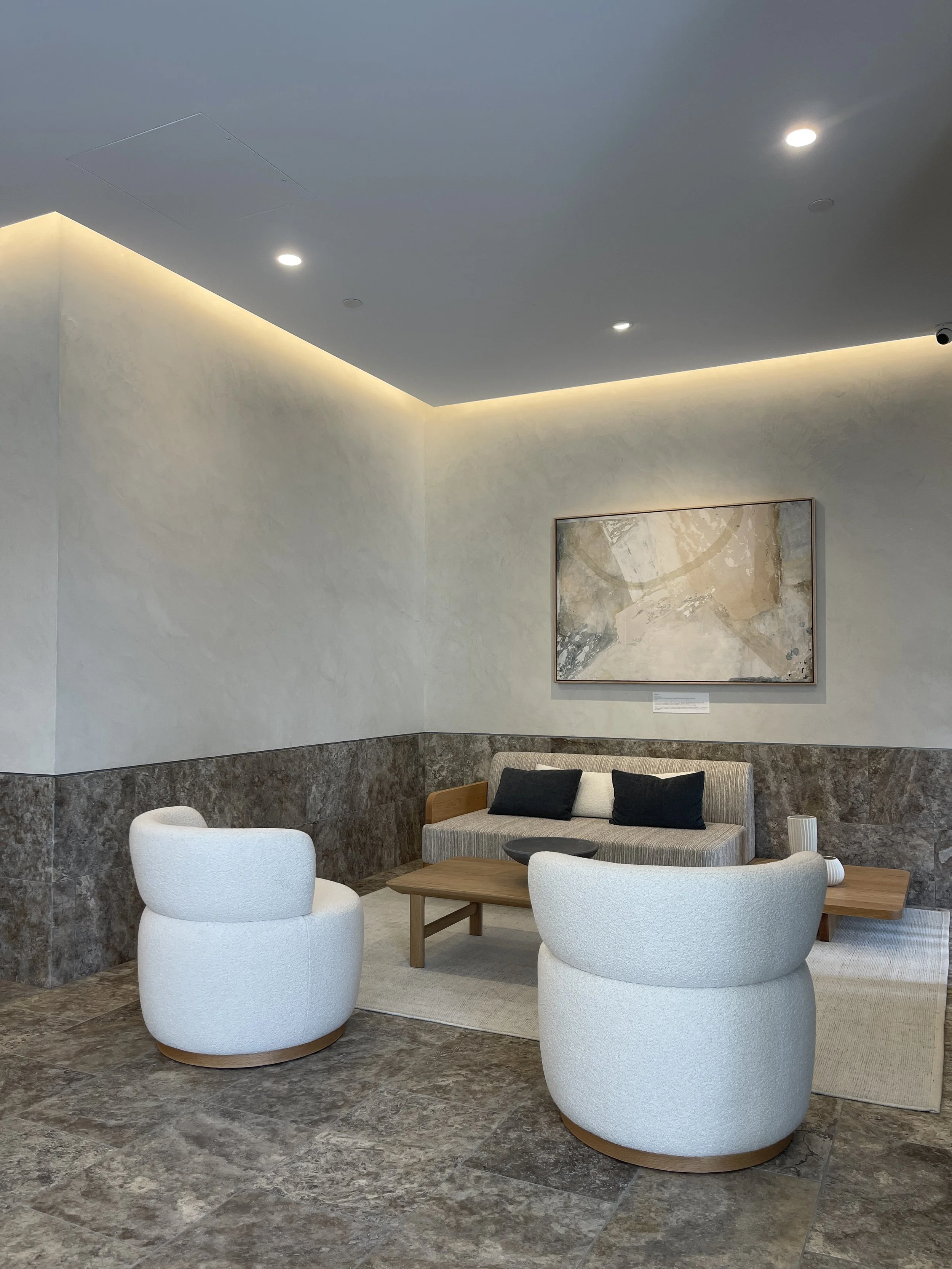 Lobby waiting area with Venetian Plaster