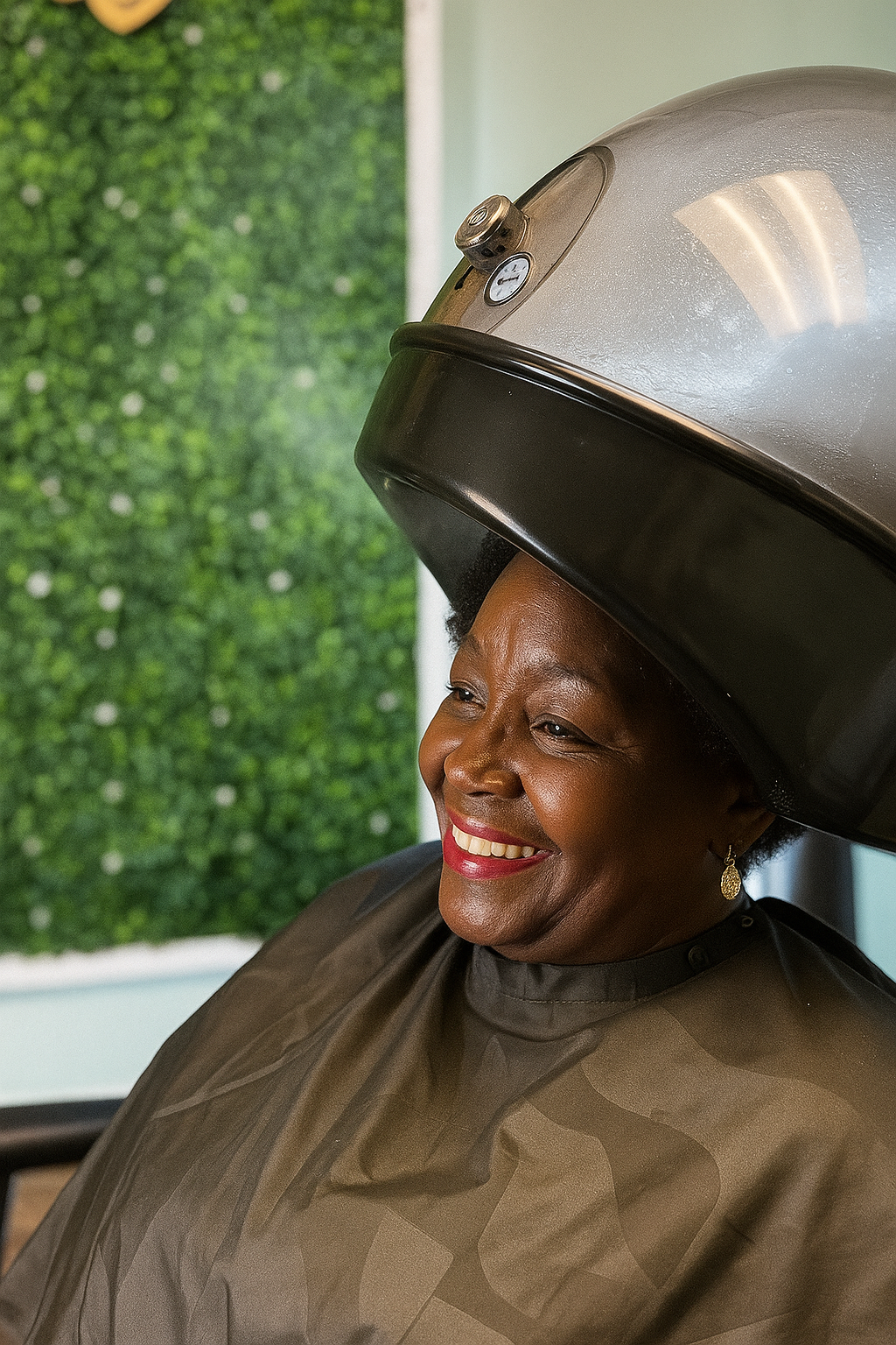 Steam treatment for natural hair at Just B Beautiful
