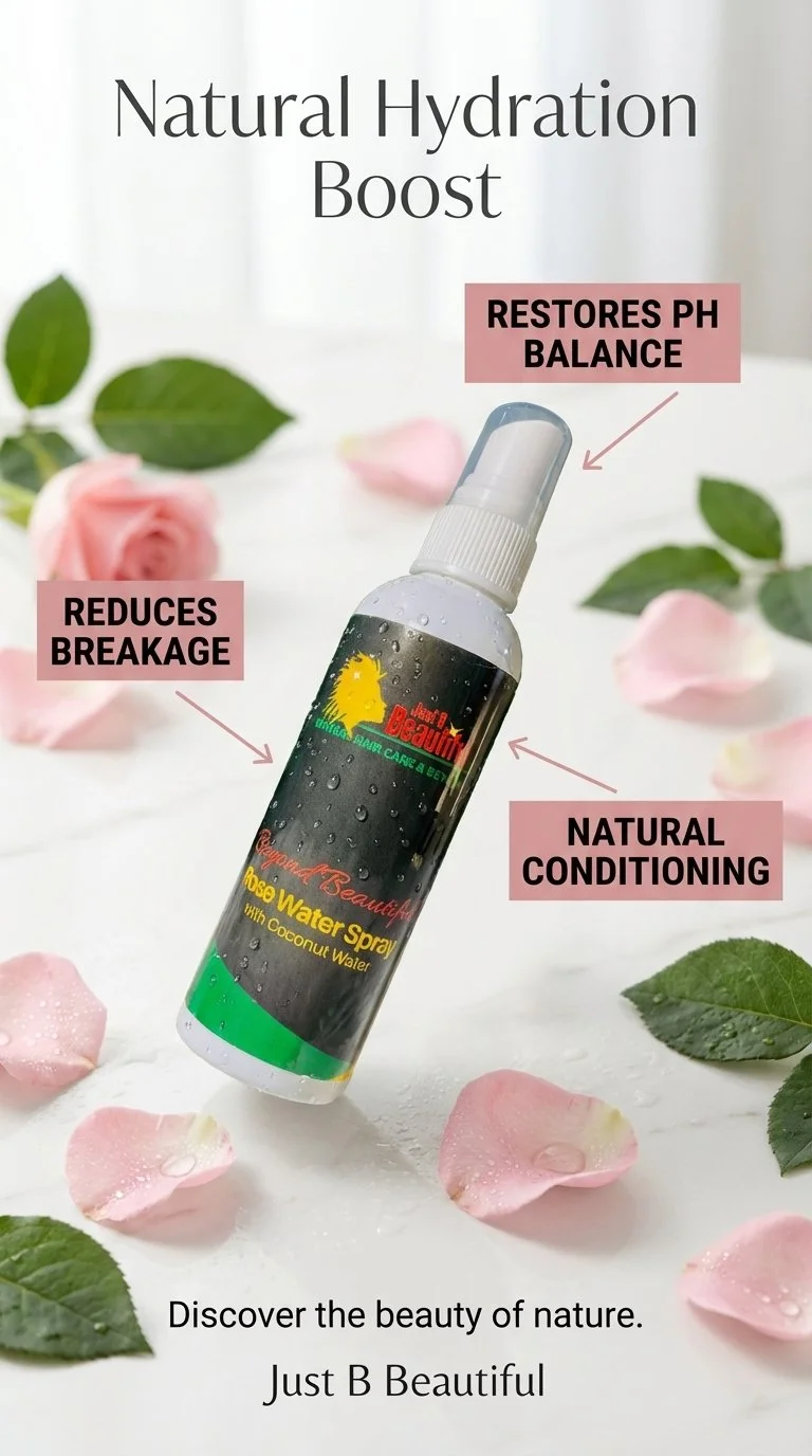Rose Water Spray natural hydration boost for hair