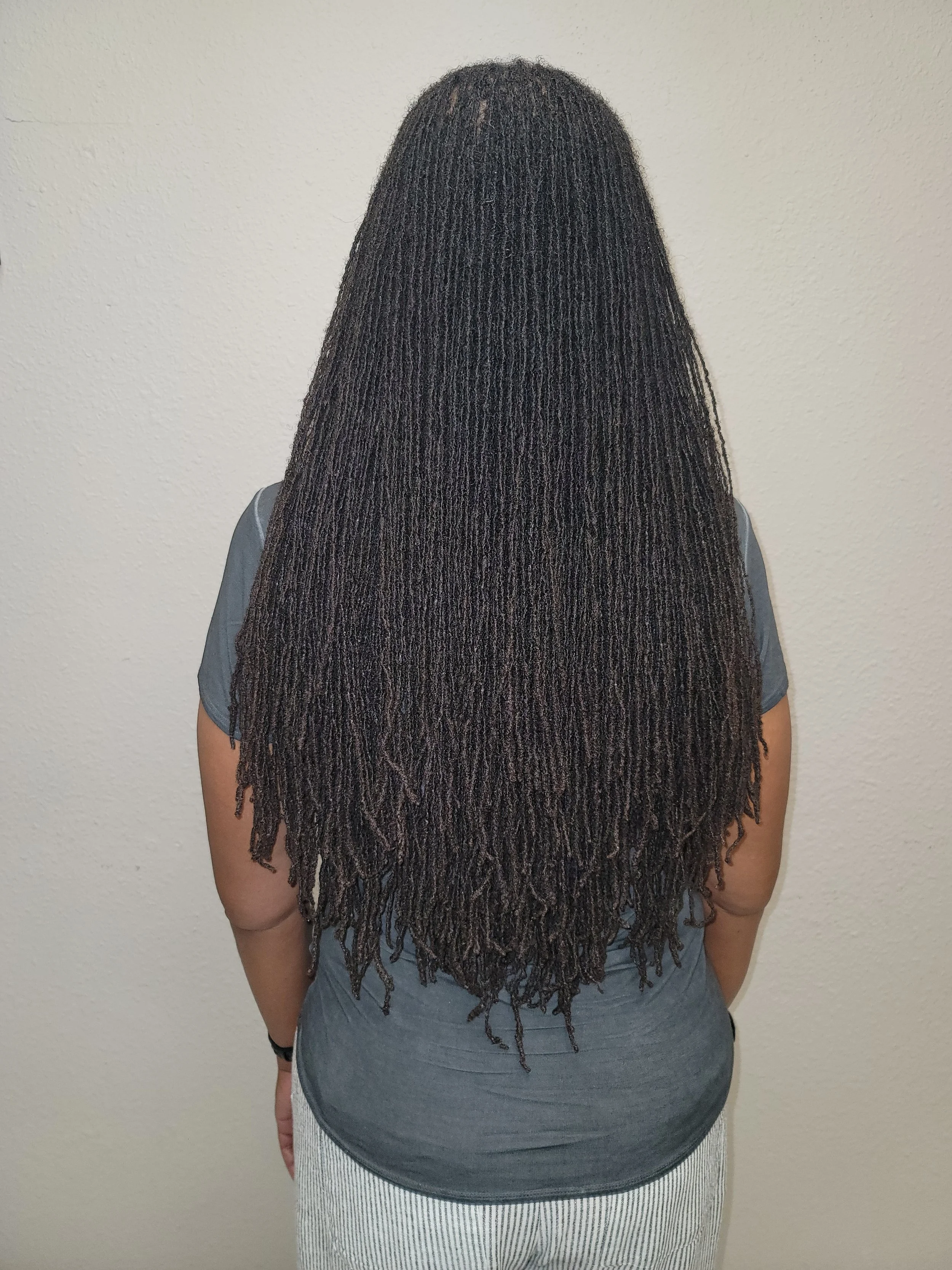 Sisterlocks client at Just B Beautiful Natural Hair Care in St. Petersburg
