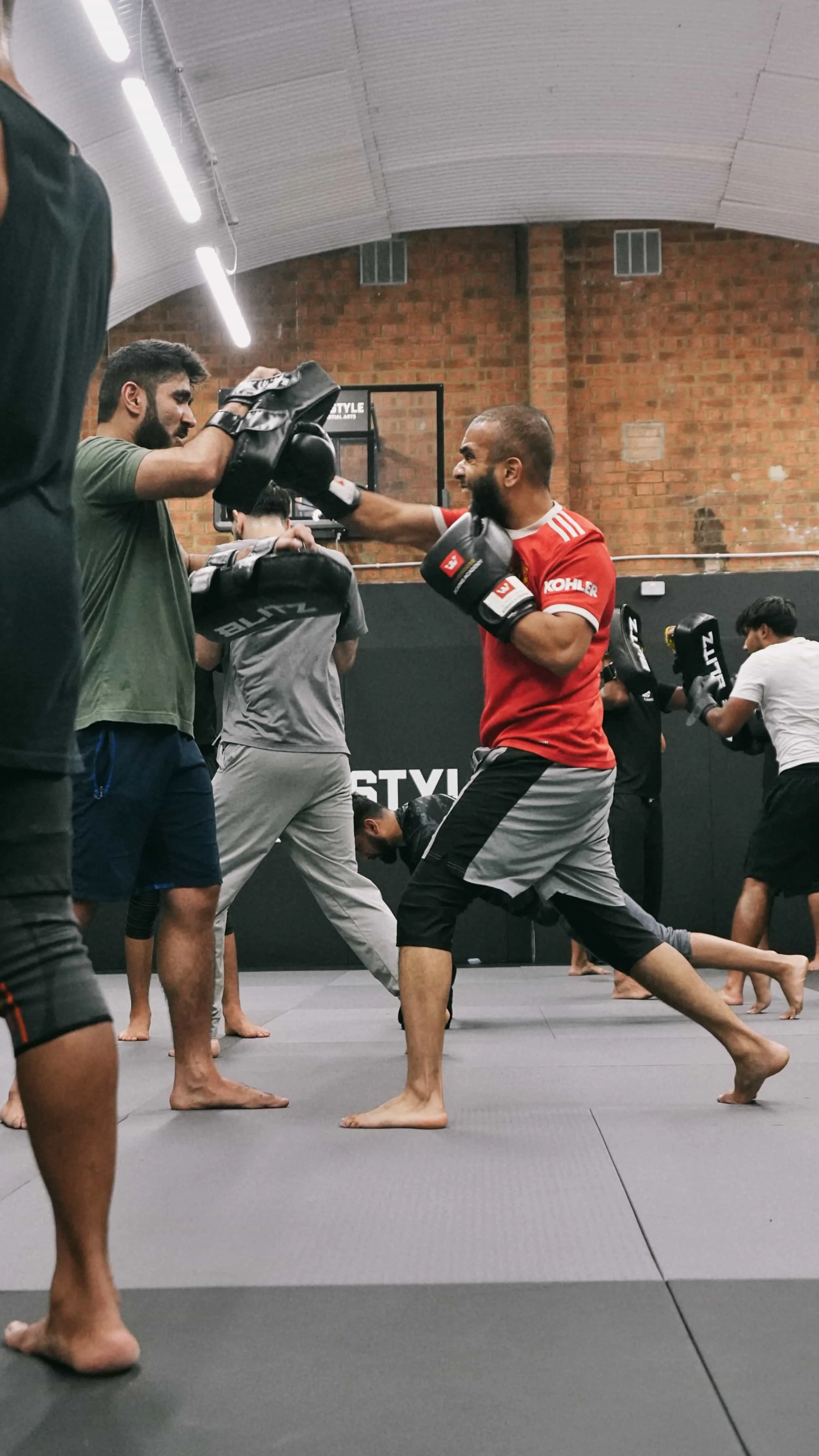 Kickboxing Fundamentals class at Tigerstyle MMA in Shadwell, East London