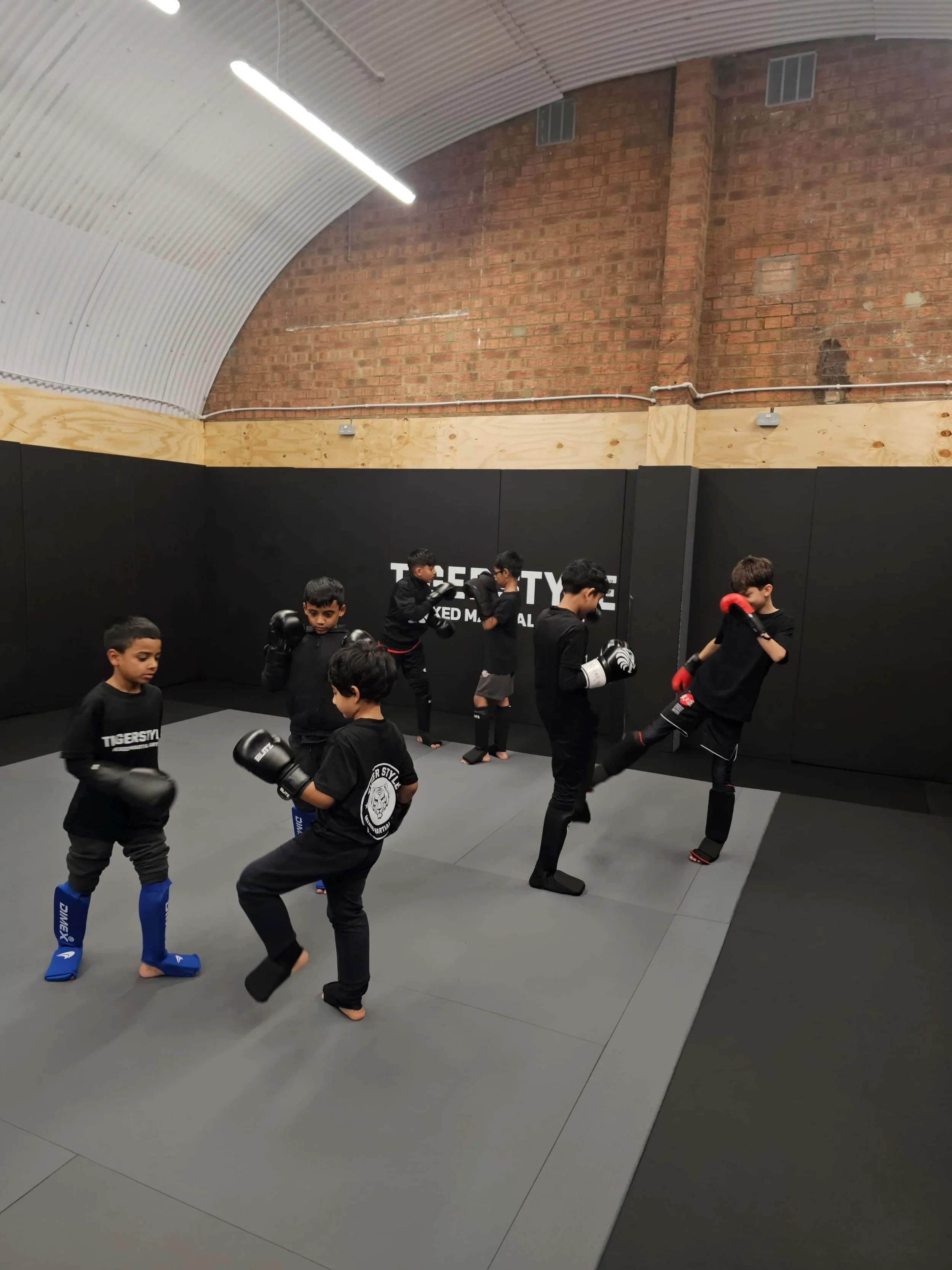 Kids Muay Thai class at Tigerstyle MMA