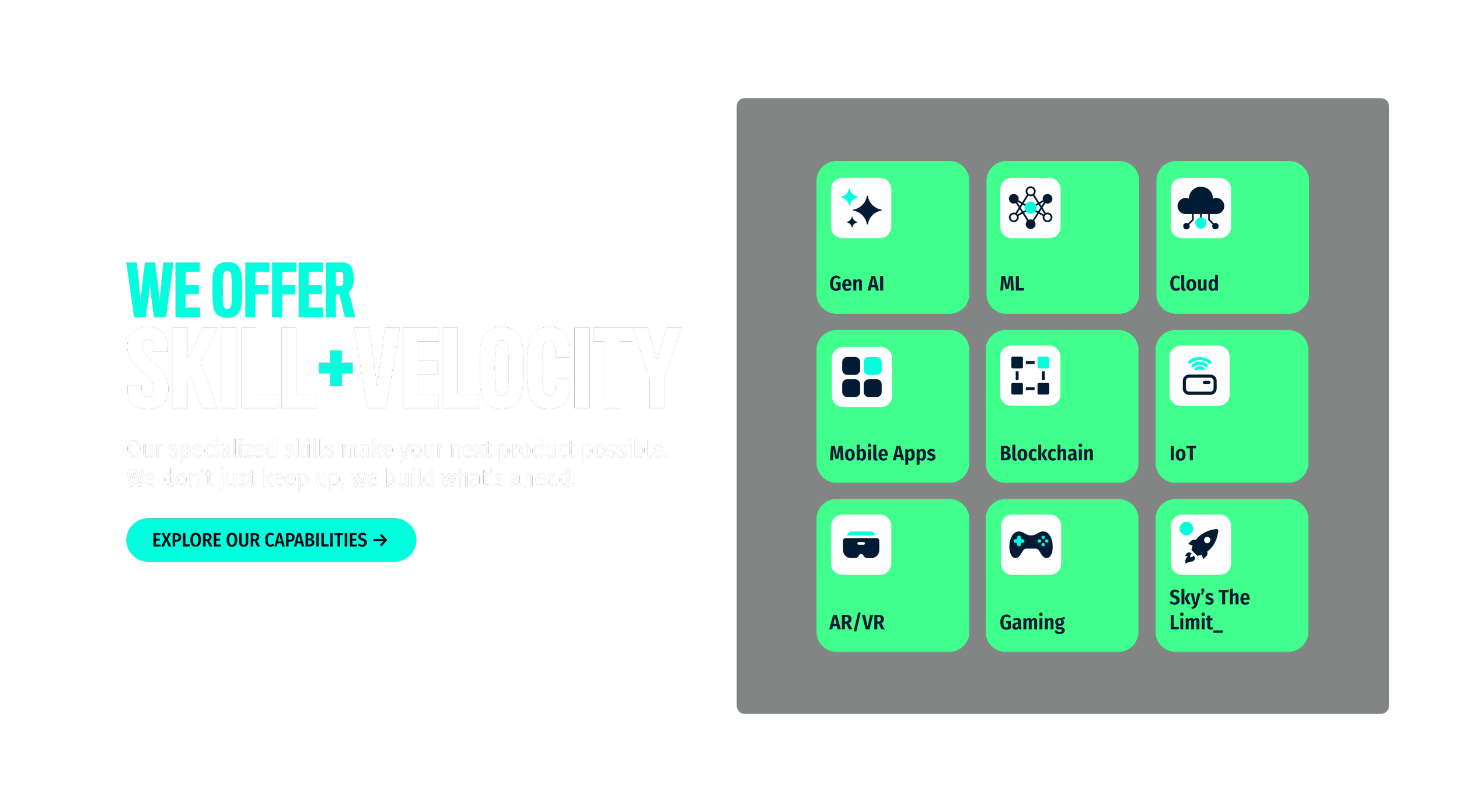 we offer skill+velocity