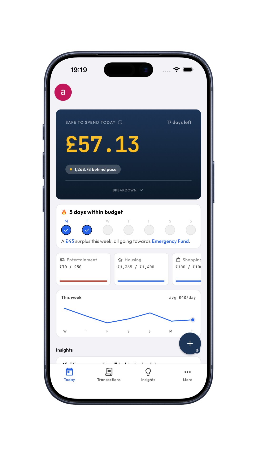 Lens — personal finance app