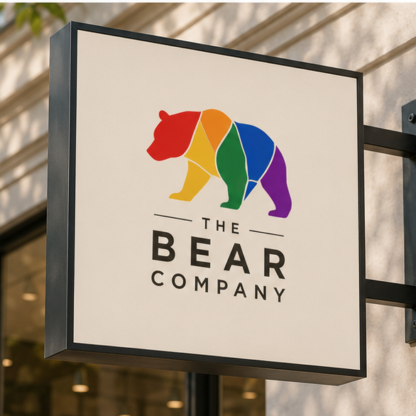 The Bear Company identity applied to shop signage