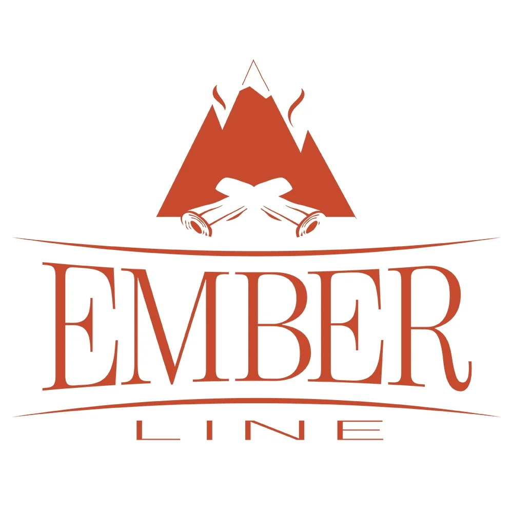 Ember Line mountain and campfire clothing brand logo