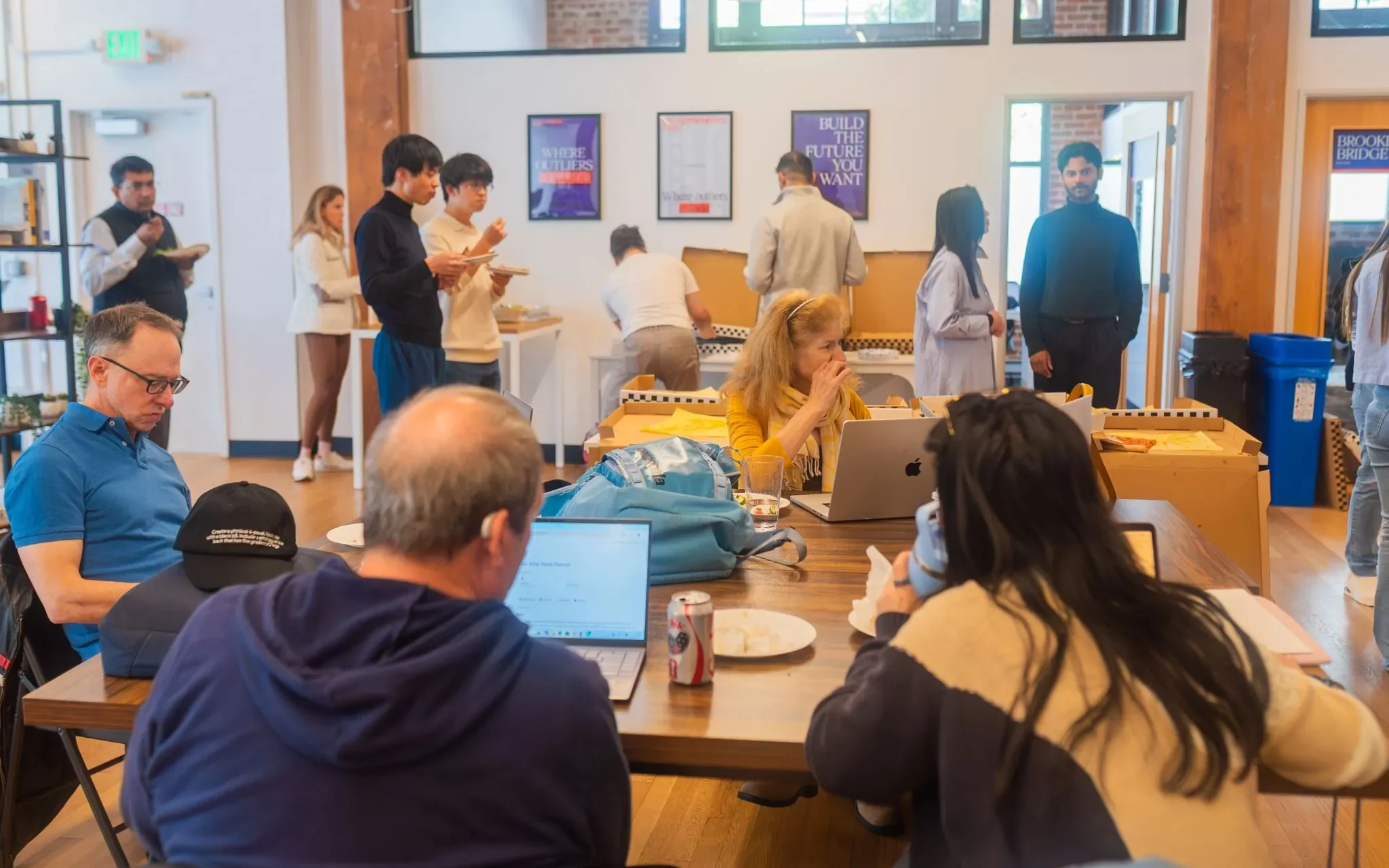 Participants working together around a table