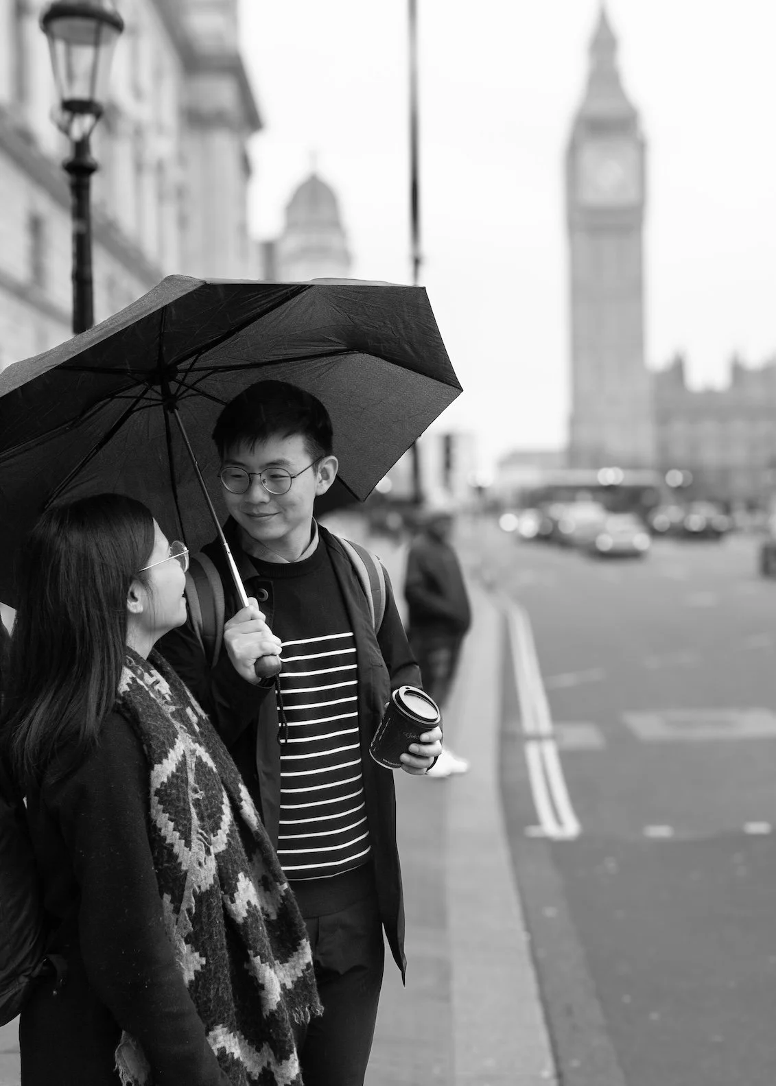 Couple photoshoot at Big Ben in London by Jamie Melville ARPS