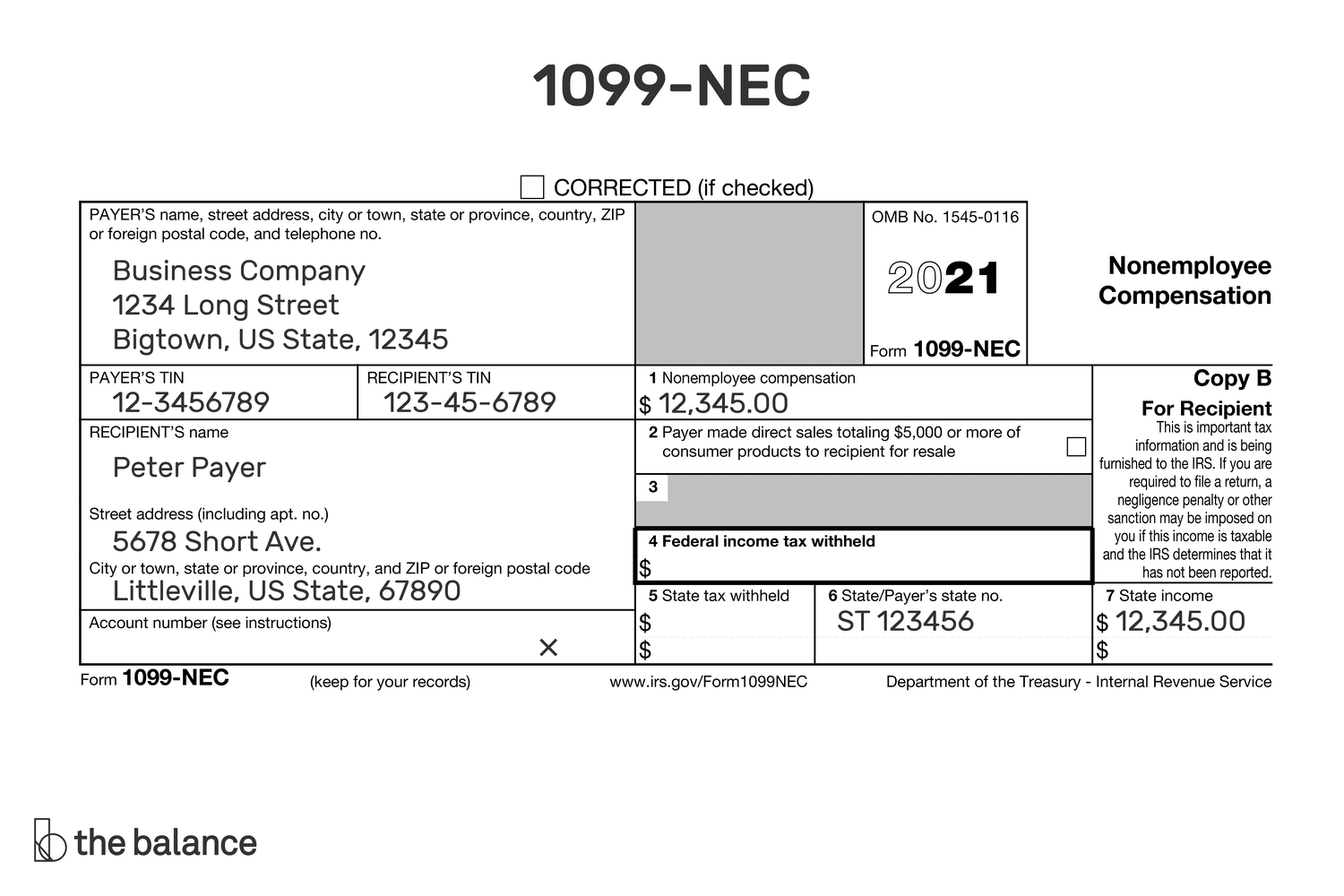 1099-NEC Form