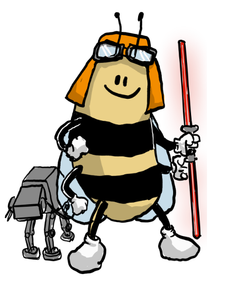 Bee mascot in costume — Cosplay and Performance