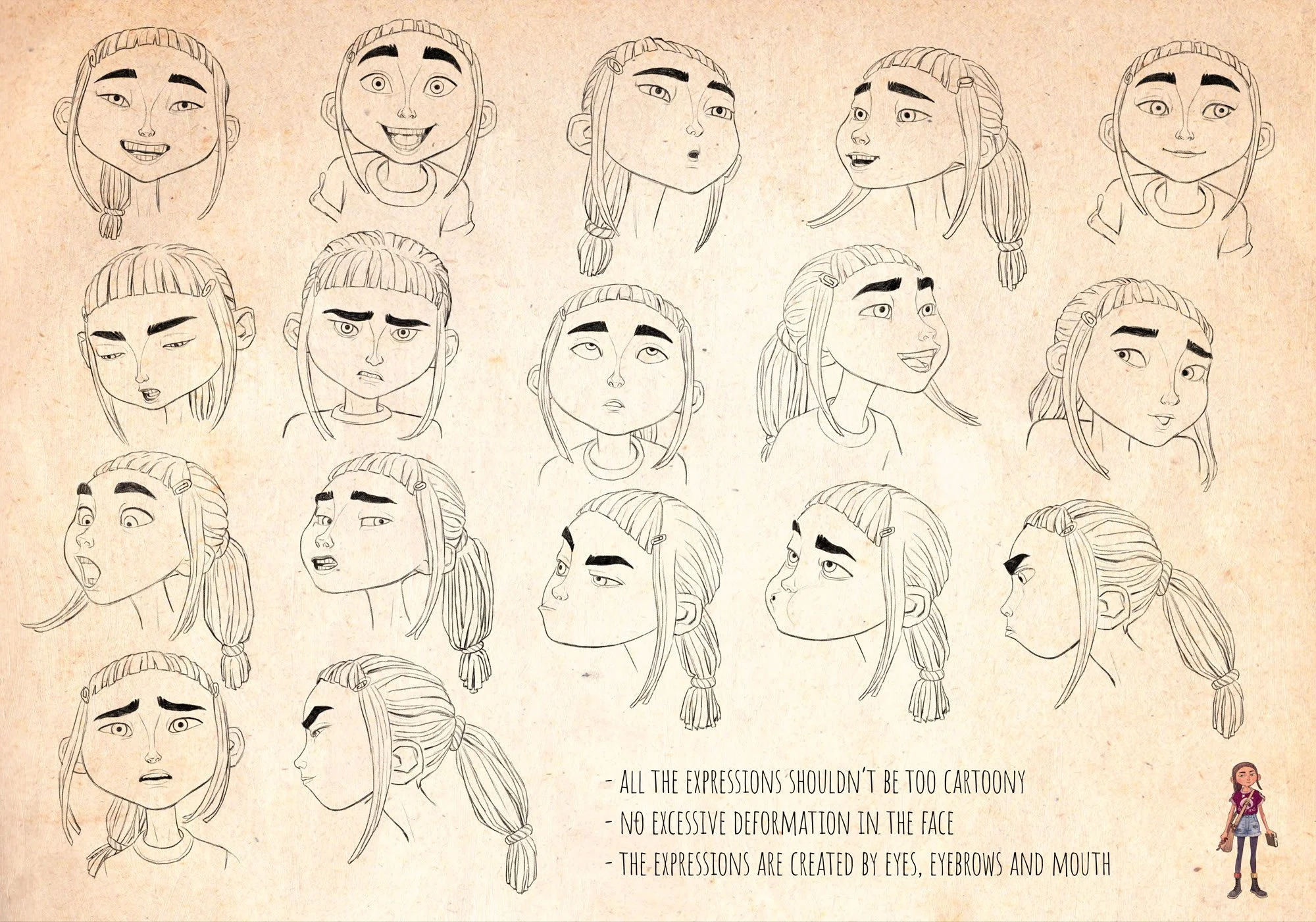 Klara expression sheet