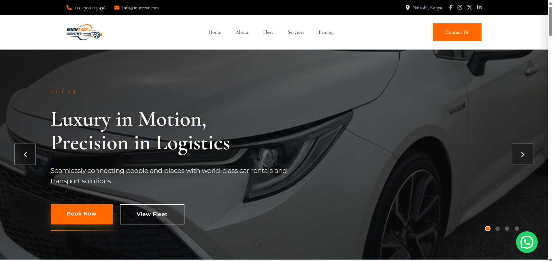 Murecar website preview