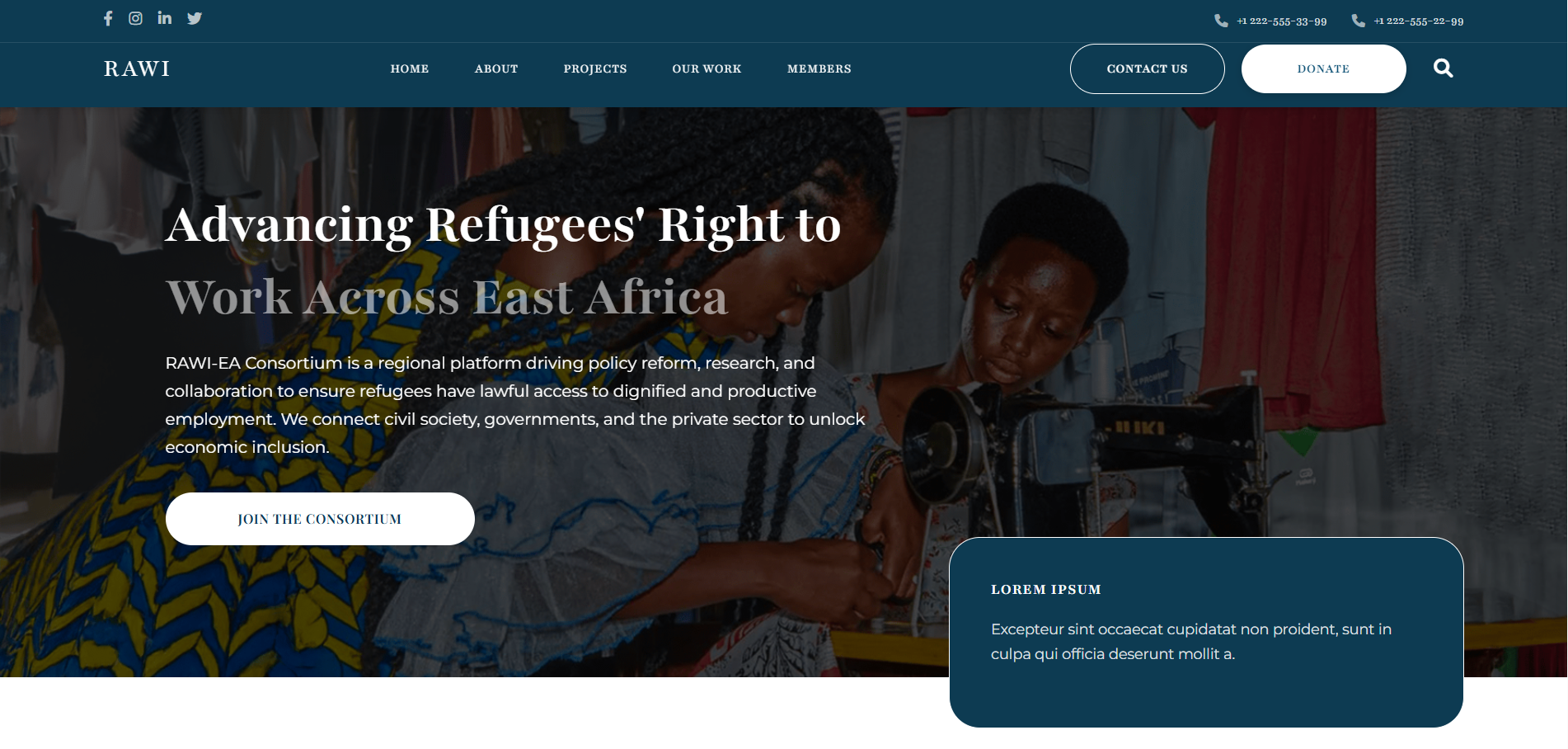 RAWI website preview