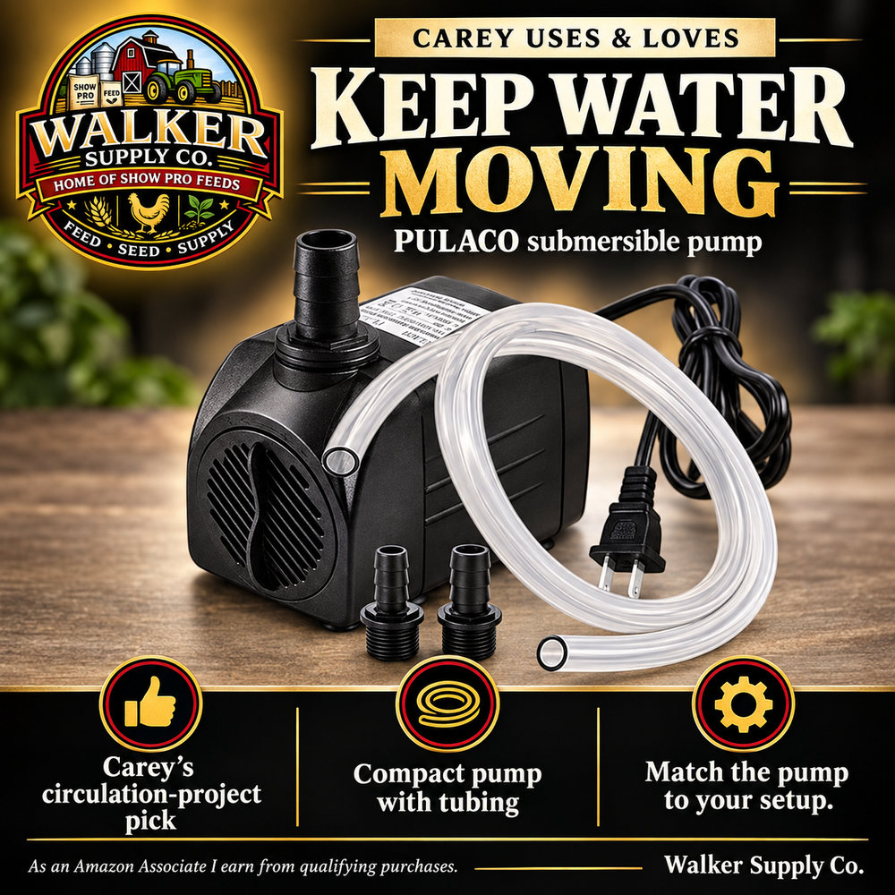 PULACO submersible pump — Walker Supply recommendation infographic