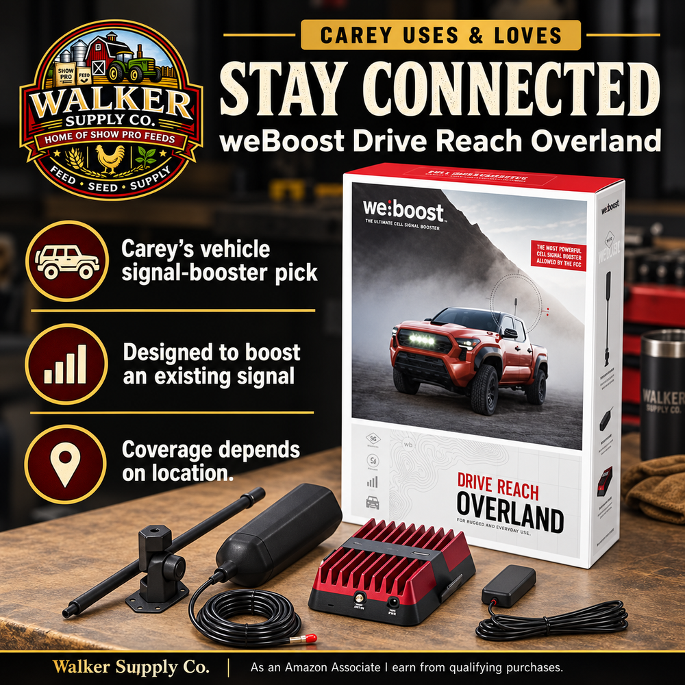 weBoost Drive Reach Overland — Walker Supply recommendation infographic
