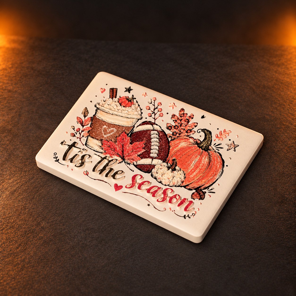 Autumn ceramic magnet — additional view