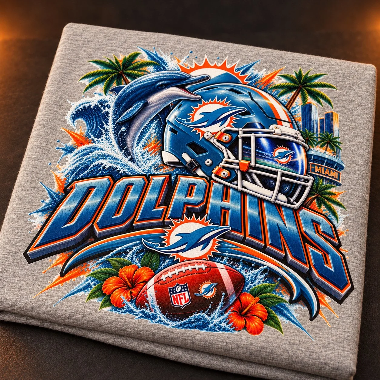 NFL-inspired apparel print