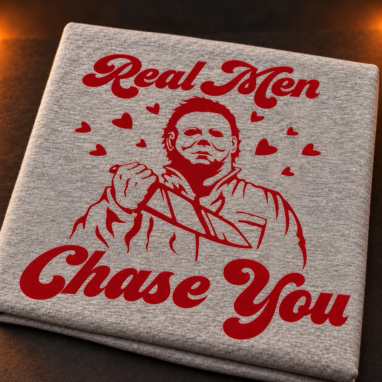 Horror-inspired apparel print