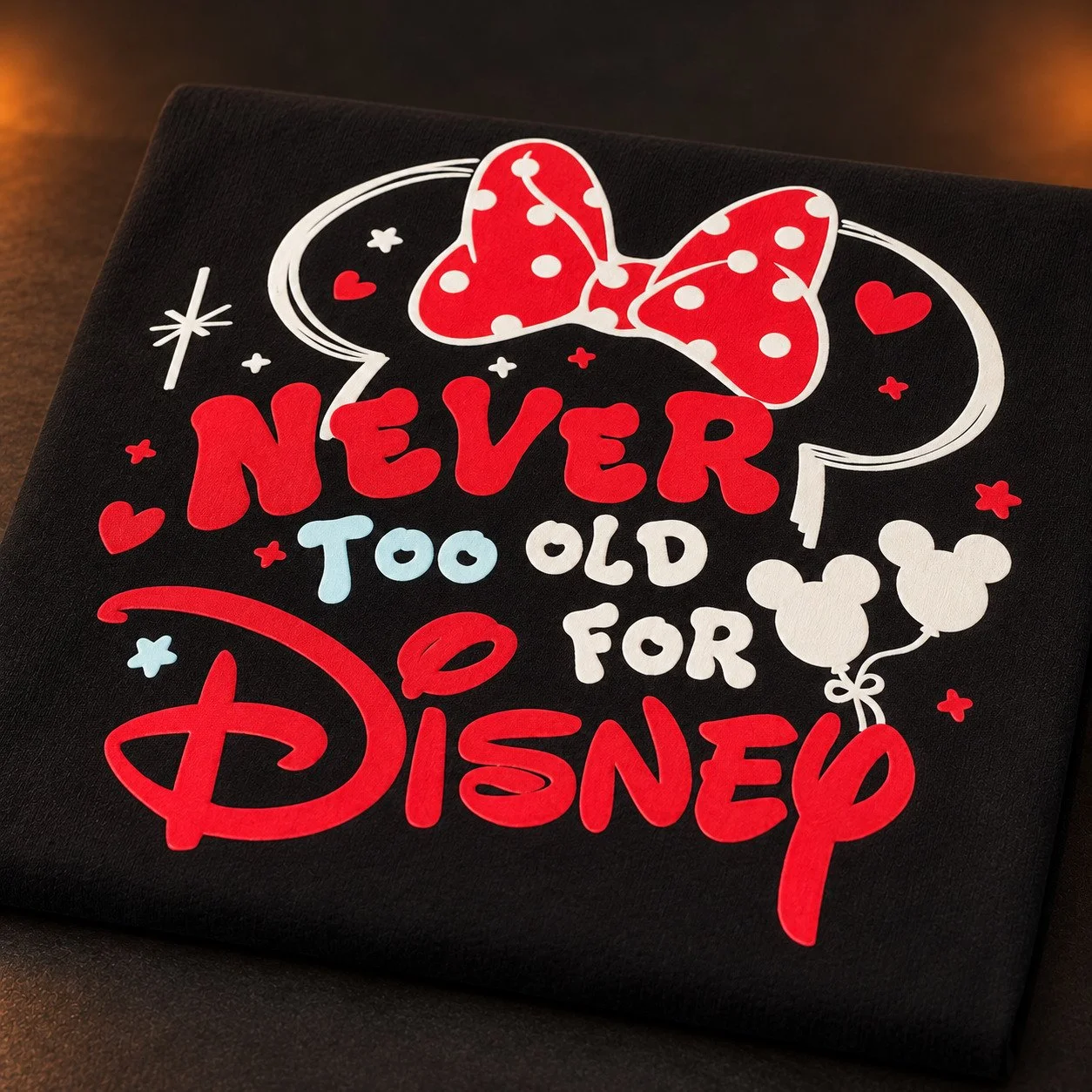 Disney-inspired apparel print