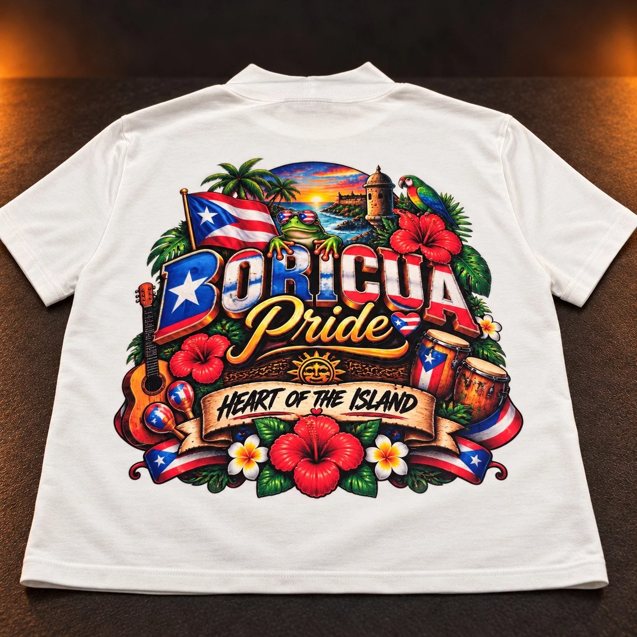 Boricua-inspired apparel print