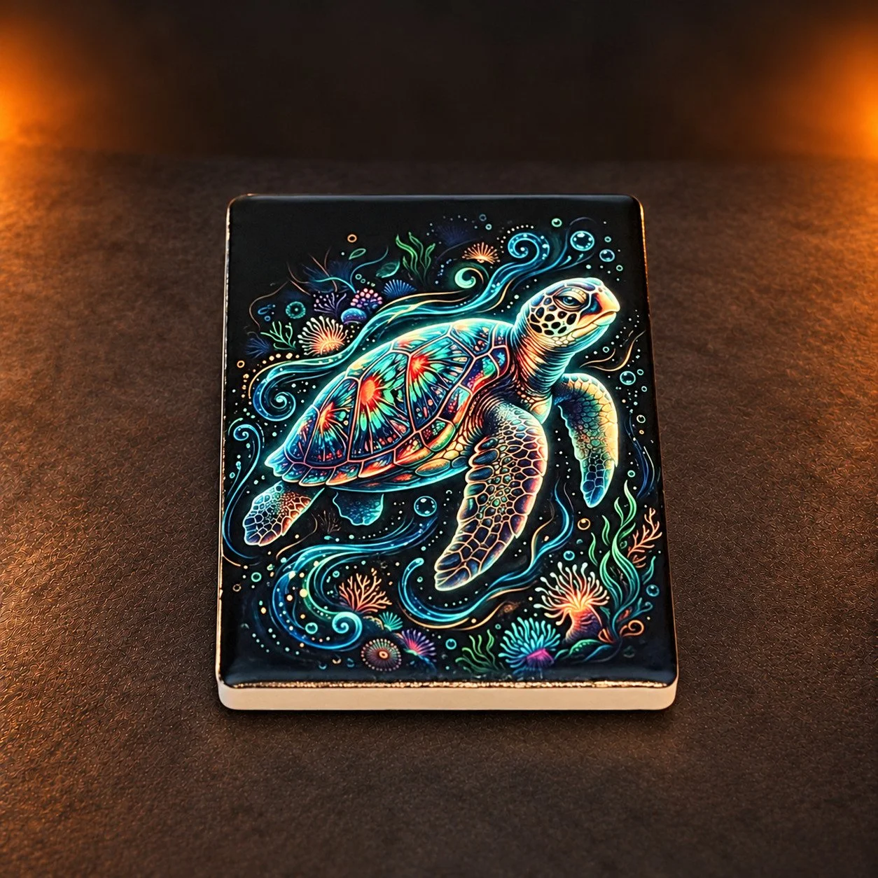 Sea turtle ceramic magnet