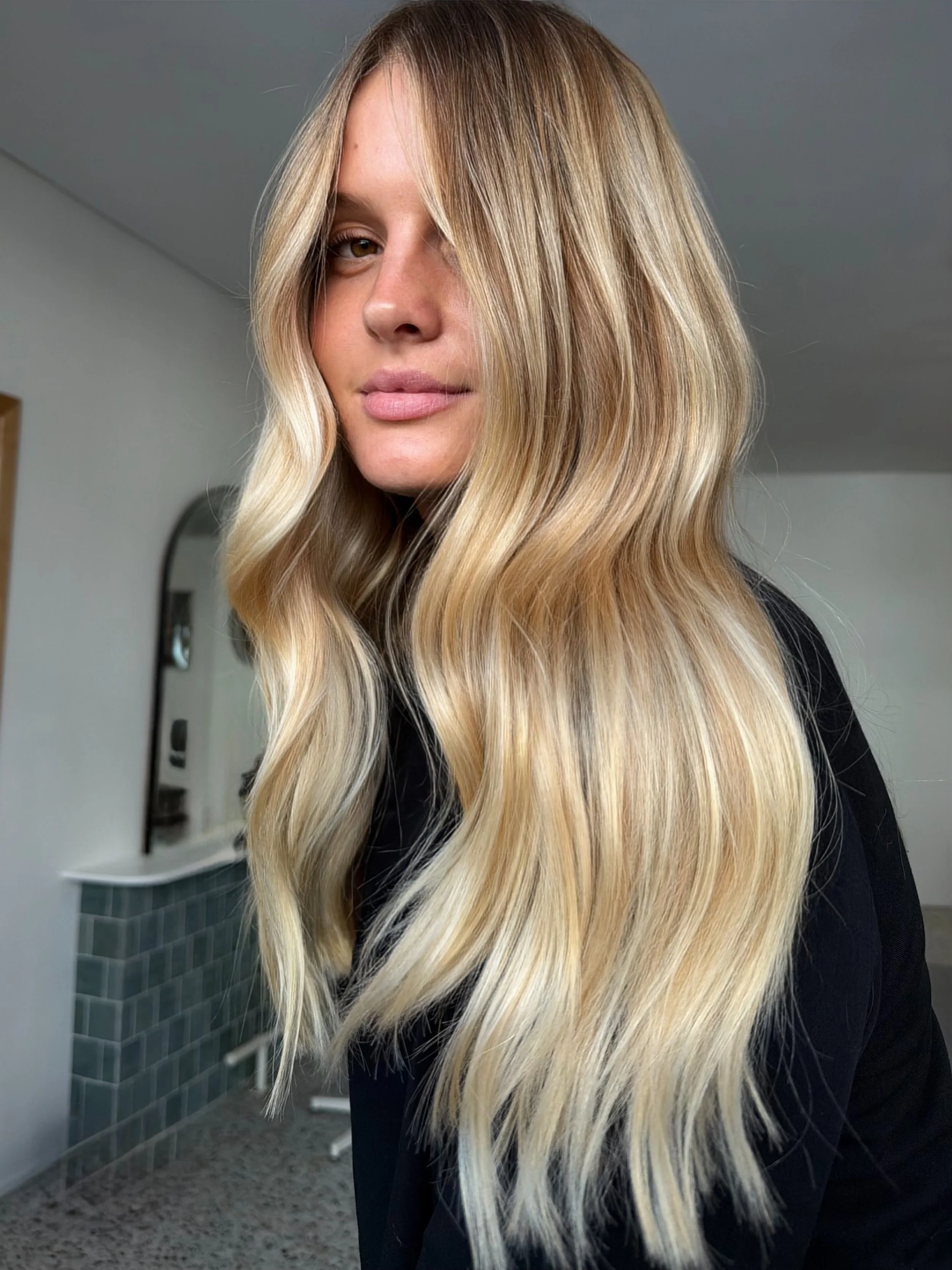 Cool blonde hair created at Studio REMMI