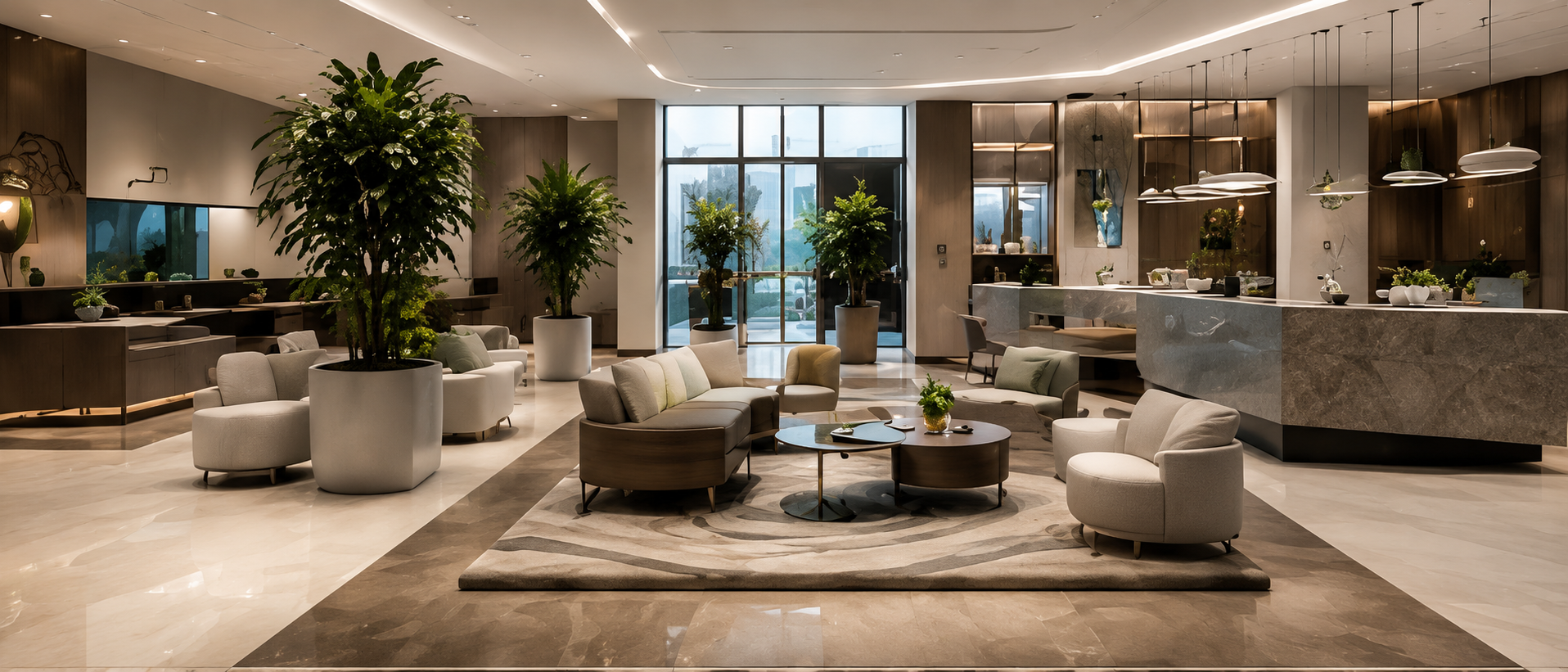 Professional lobby lounge