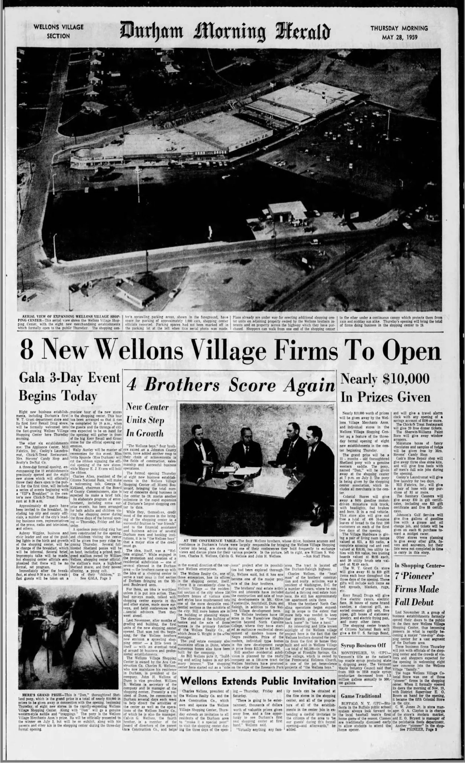 Wellons Village News Article alt text