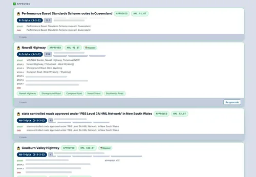 AccrediRoad Route Tracker for permit workflows