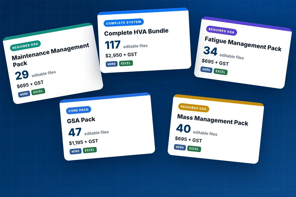 The five AccrediStart HVA packs with file counts and prices