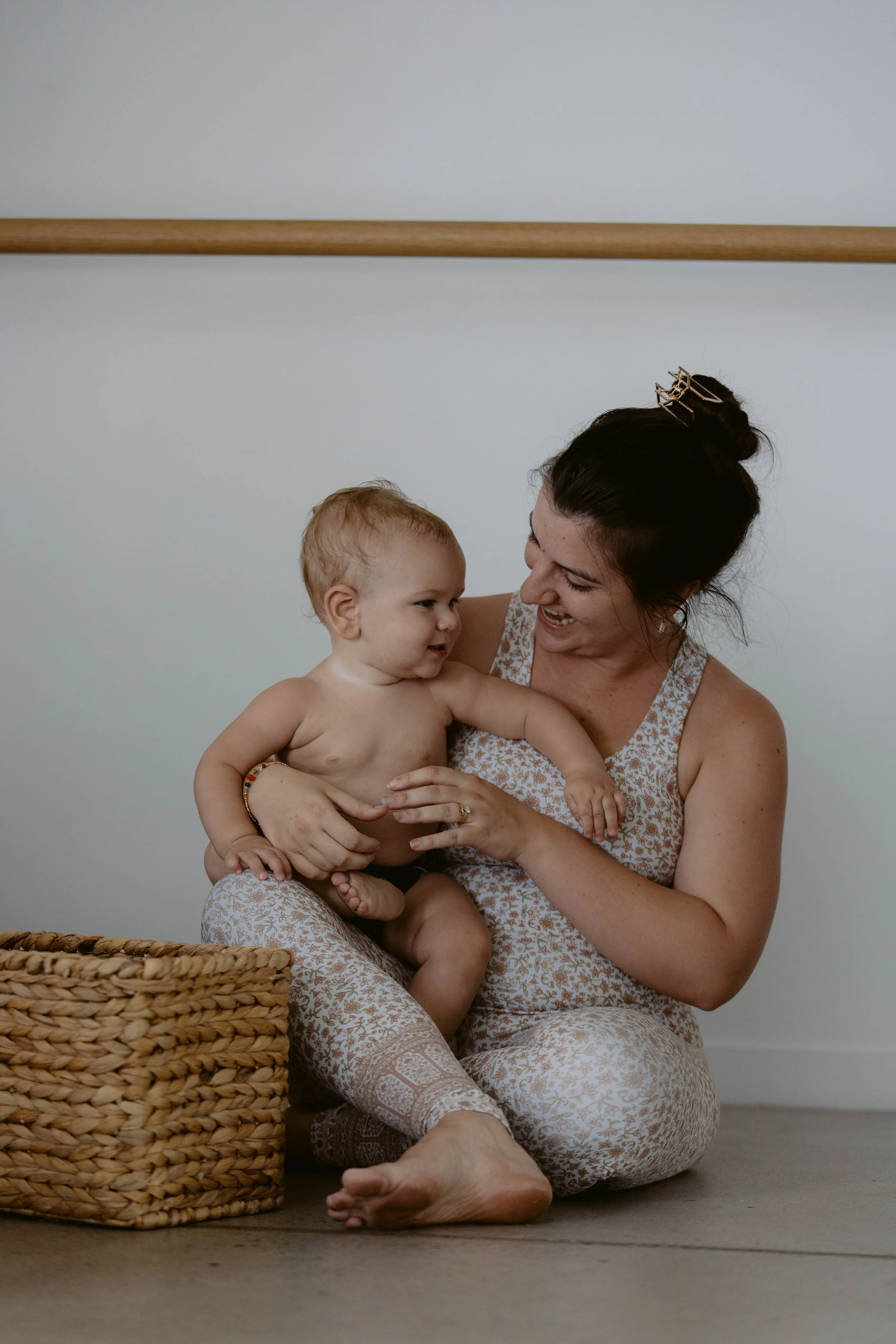 Claudia with baby at Kynd Studios