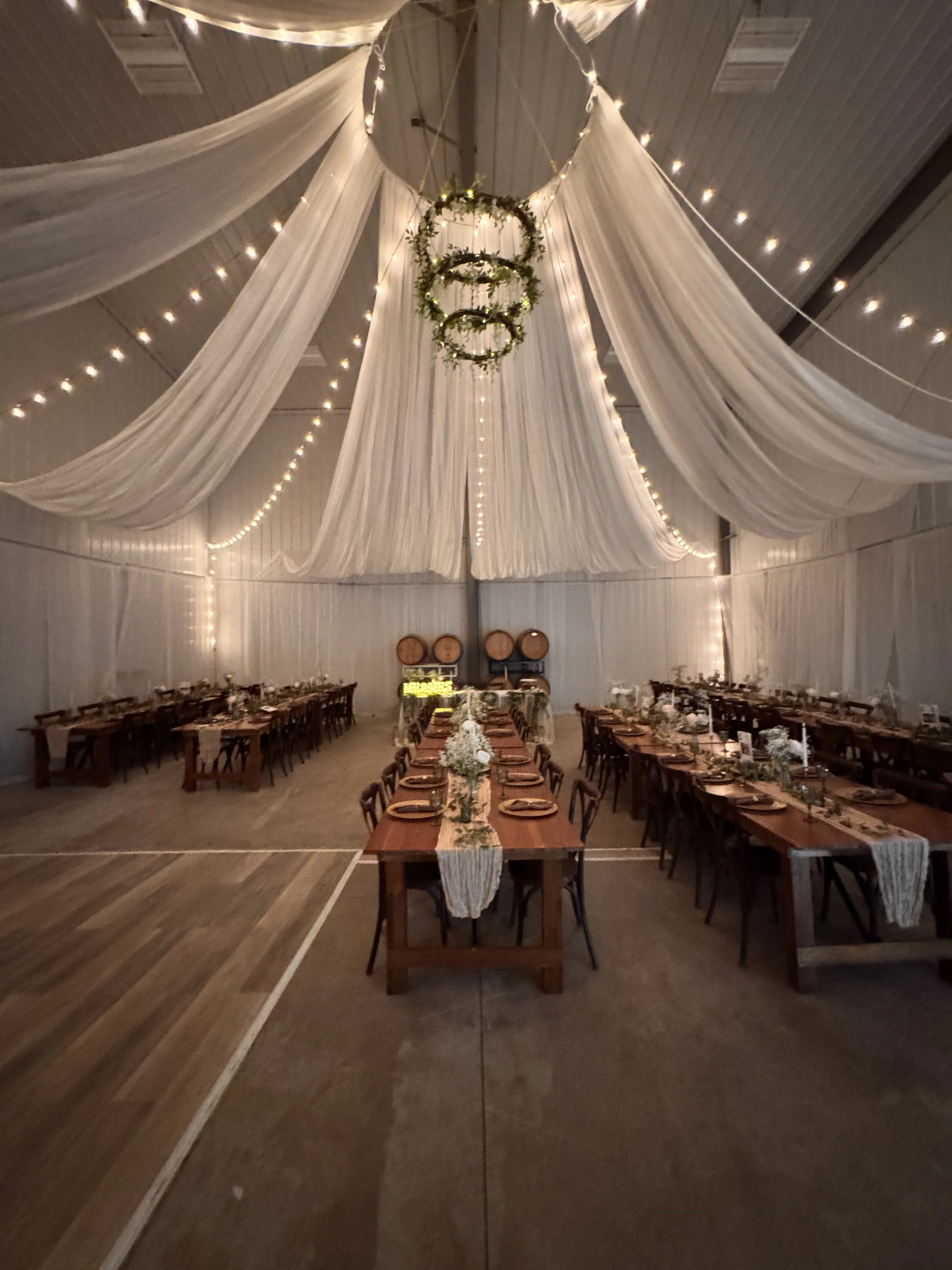 Mountain Soul reception room dressed for a wedding