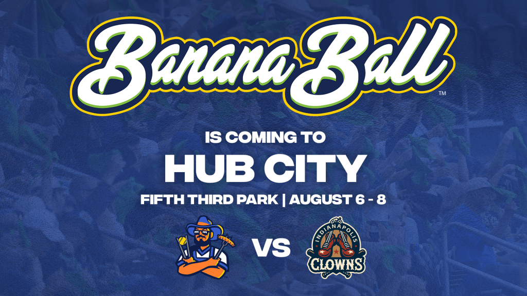 Banana Ball is coming to Hub City at Fifth Third Park August 6 through 8, featuring the Texas Tailgaters versus the Indianapolis Clowns