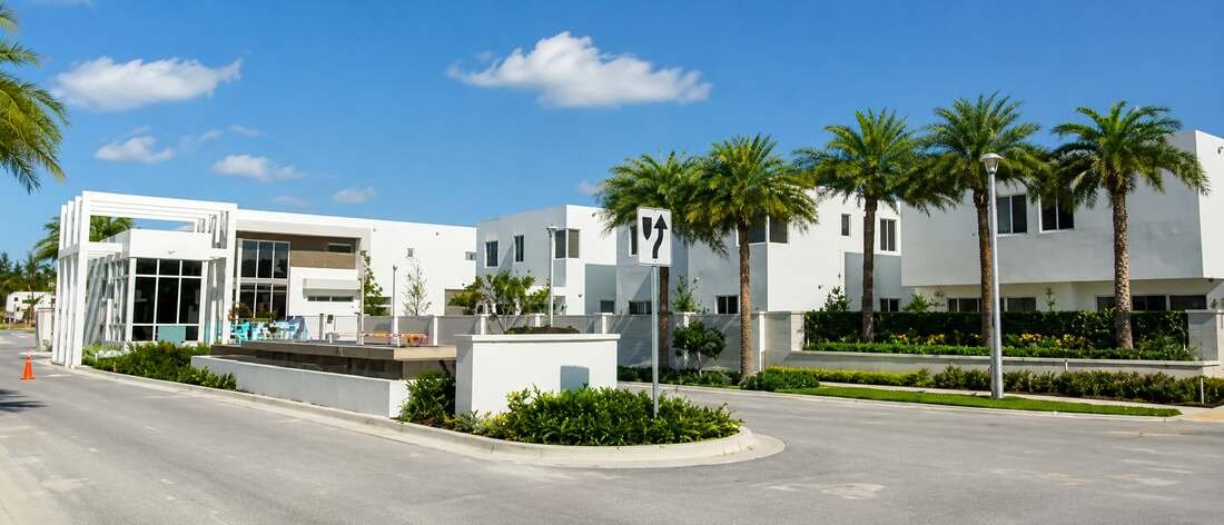 Modern condominium community in Doral served by Pressure Paint Up