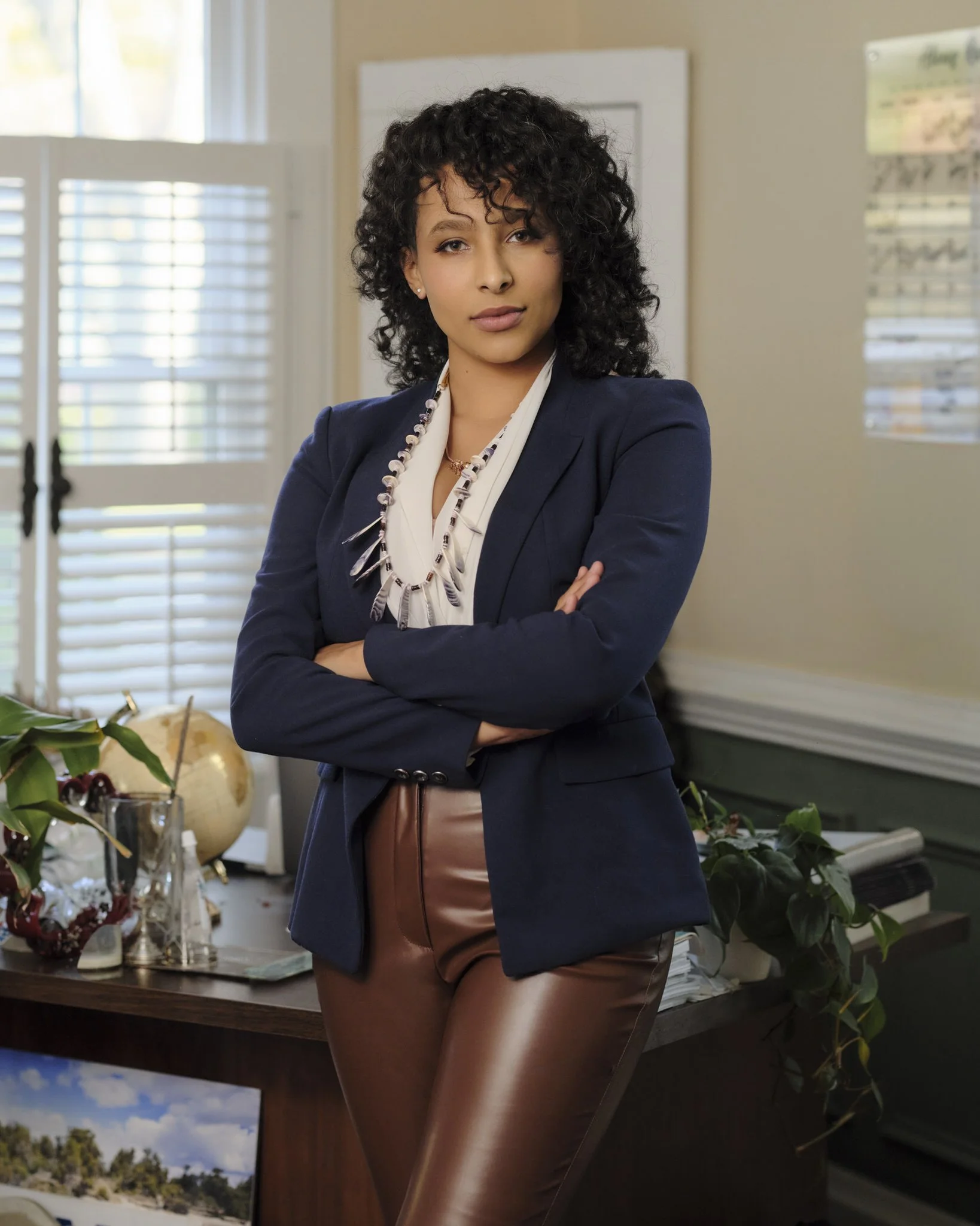 Branding portrait of a female business owner in her office, Wilmington, NC