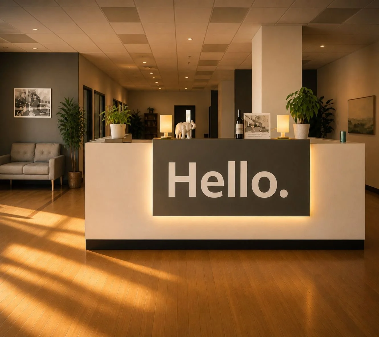 The welcoming reception area at Lehigh Valley Immigration Law's Allentown office