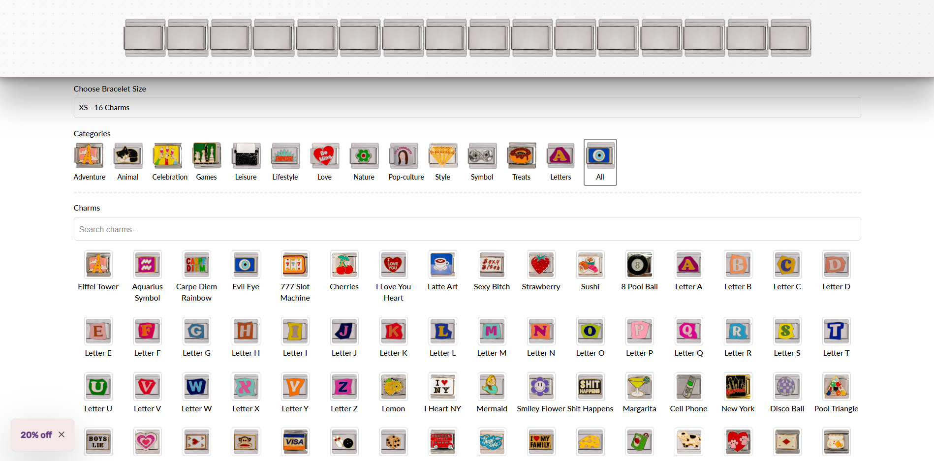 The Niche Shop collection page jewelry website design