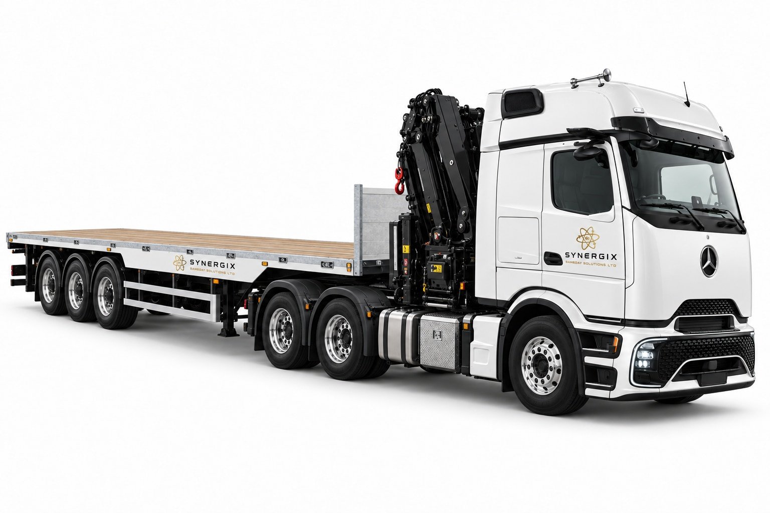Artic with loader crane vehicle-type illustration