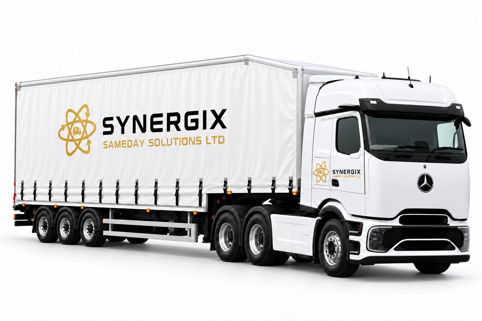 Double-deck curtainsider vehicle-type illustration