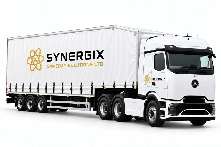 Double-deck curtainsider catalogue illustration