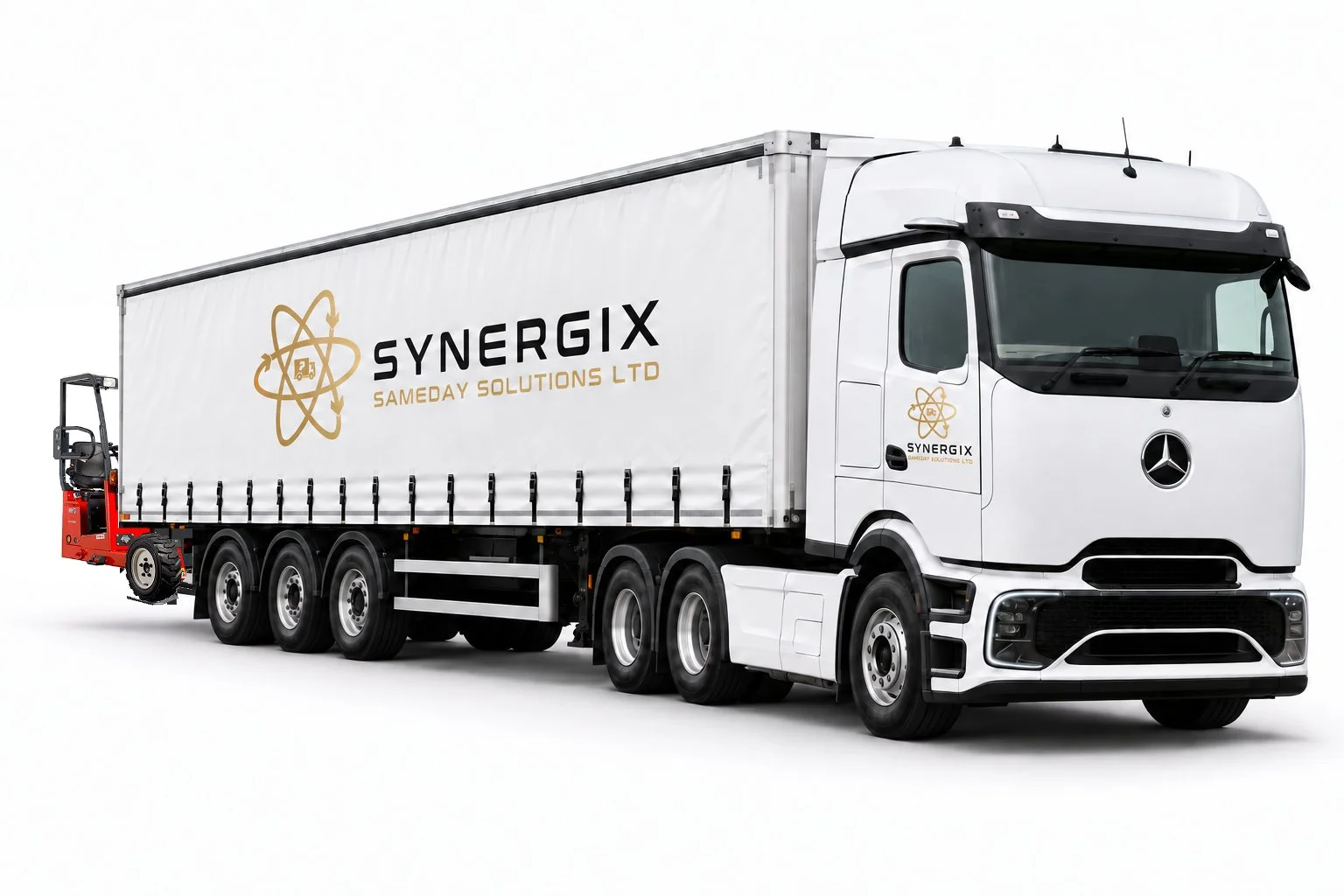 Curtainsider with Moffett vehicle-type illustration
